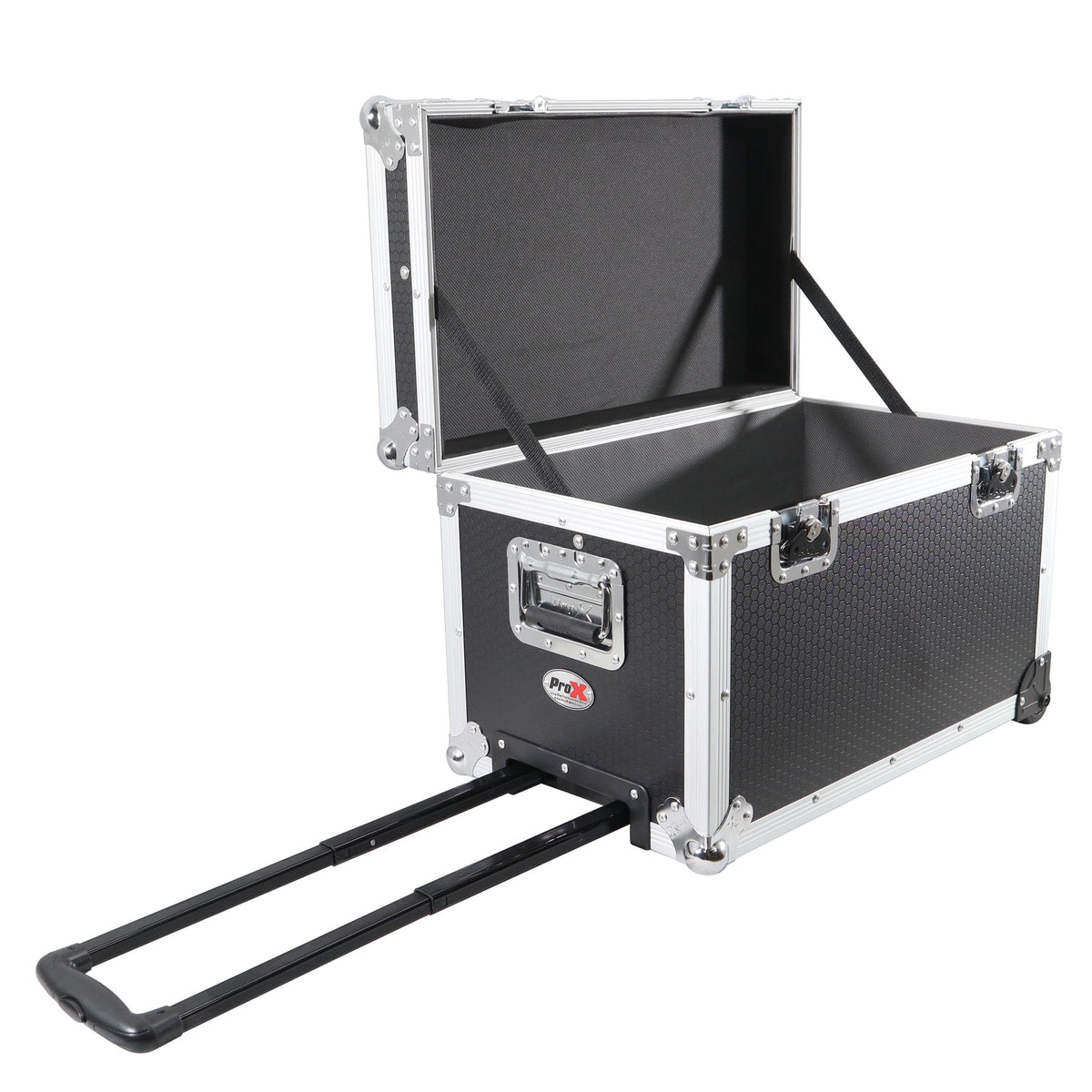 ProX T-UTIHWMK2 - Rolling Utility Case W/ Retractable Handle and Low-Profile Recessed Wheels 17x24.5x15" Exterior For Cabales/100 LP Vinyl Records.