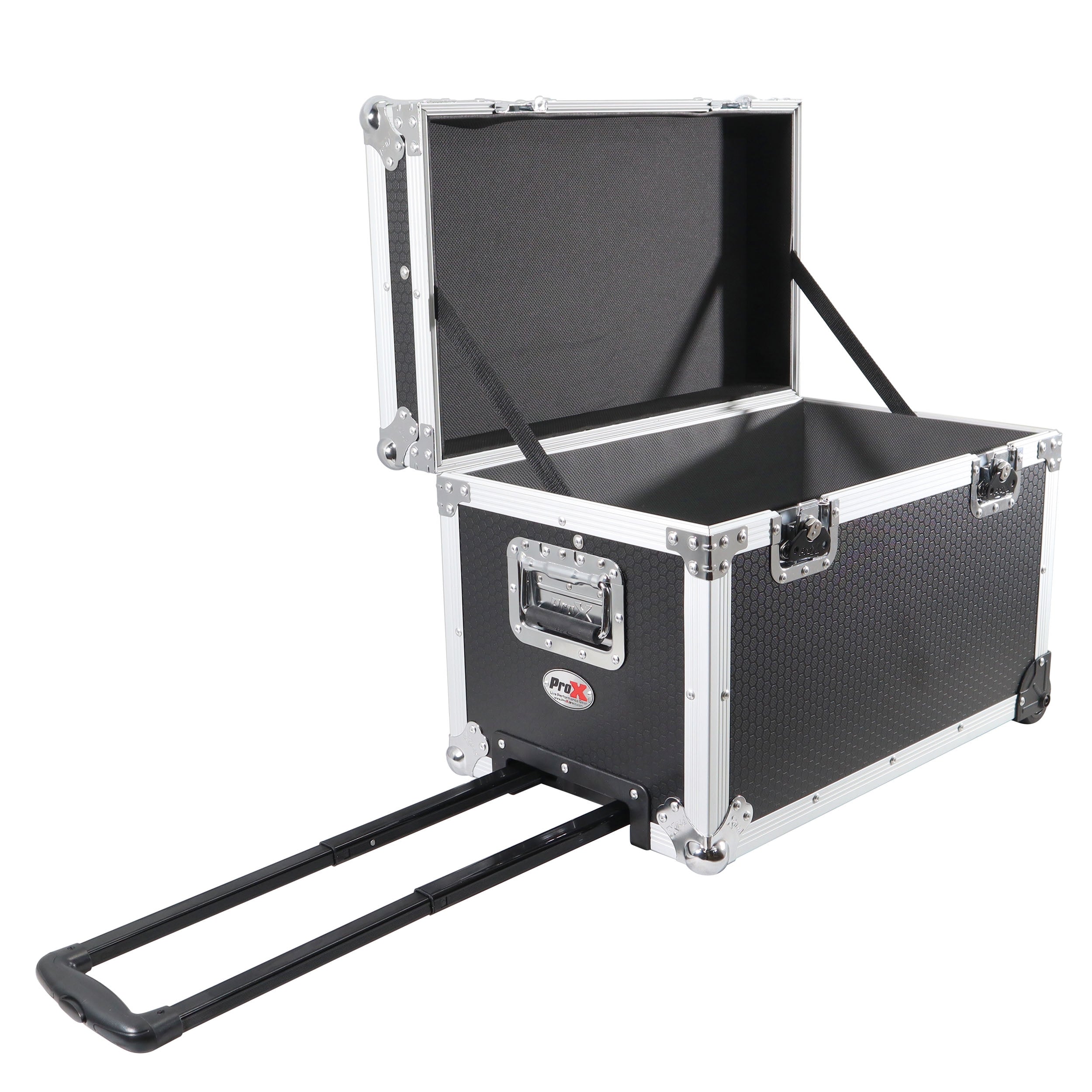 ProX T-UTIHWMK2 - Rolling Utility Case W/ Retractable Handle and Low-Profile Recessed Wheels 17x24.5x15" Exterior For Cabales/100 LP Vinyl Records