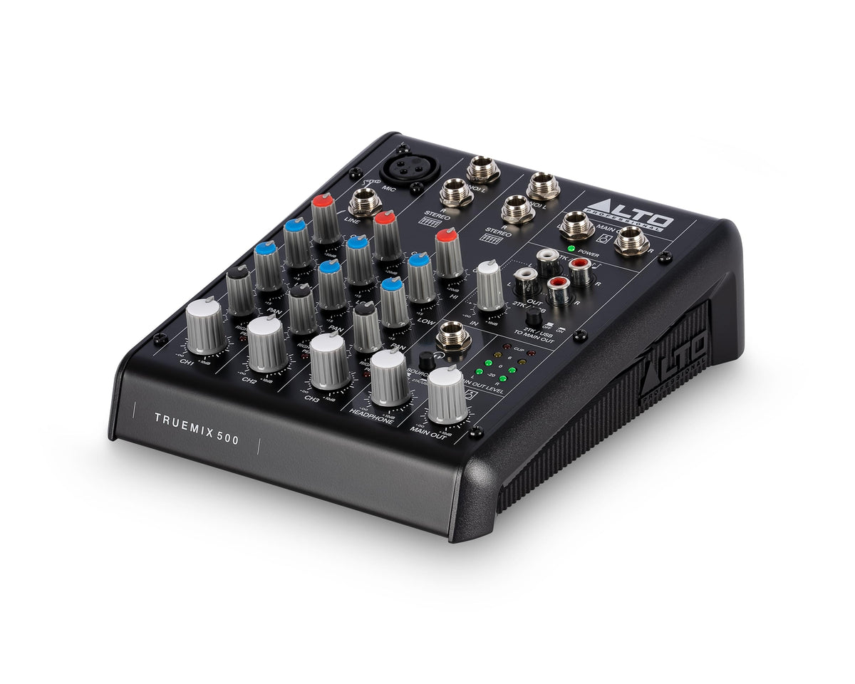 Alto TrueMix 500 - 5-Channel Analog Mixer with USB.