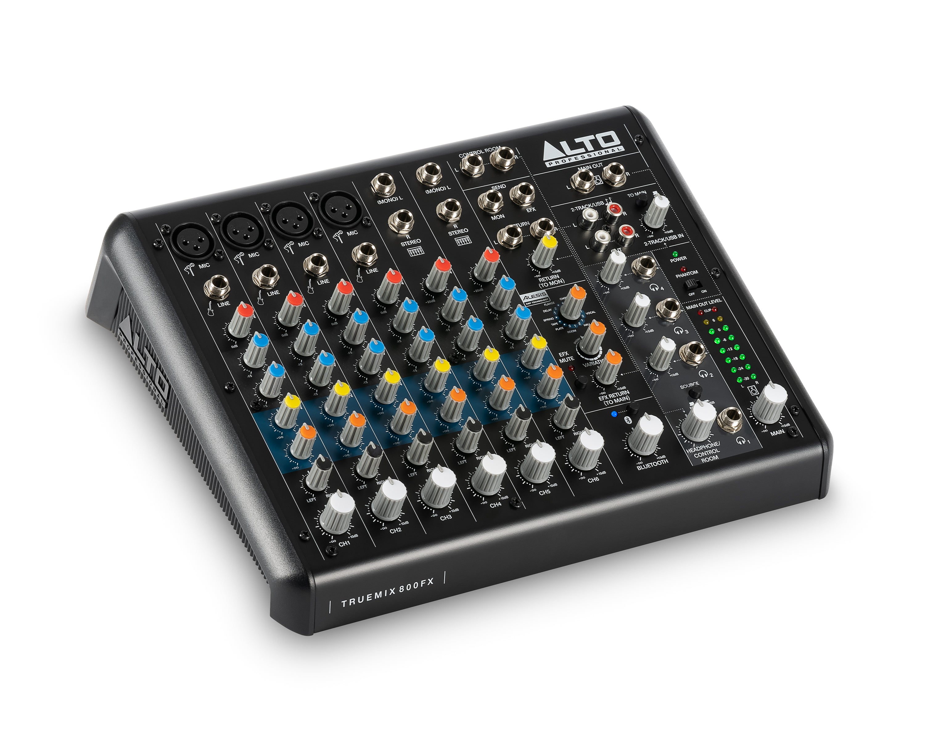 Alto TrueMix 800FX - 8-Channel Compact Mixer with USB, Bluetooth, and Alesis Multi-FX