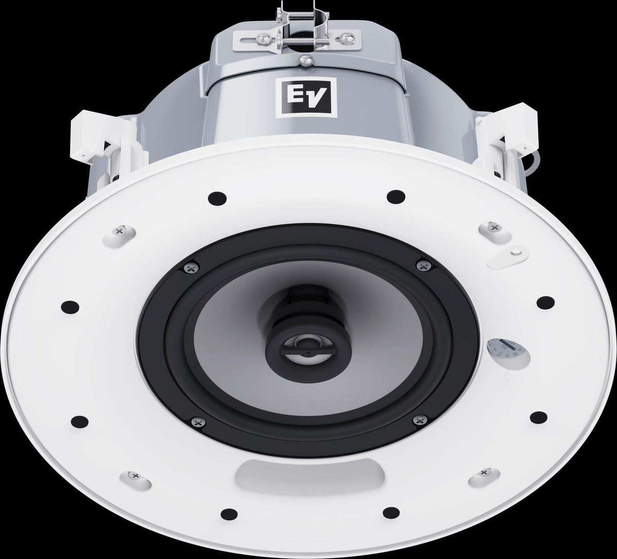 Electro-Voice EVID-EC6.2E - 6.5" 2-Way EVAC Coaxial Ceiling Speaker, Bezel-Less Magnetic Grille, 70/100V, White, Priced Each & Sold In Pairs