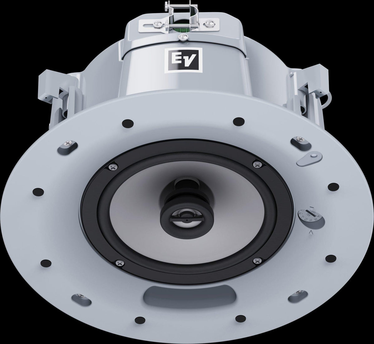 Electro-Voice EVID-EC6.2 - 6.5" 2-Way Coaxial Ceiling Speaker, Bezel-Less Magnetic Grille, 70/100V, White, Priced Each & Sold In Pairs