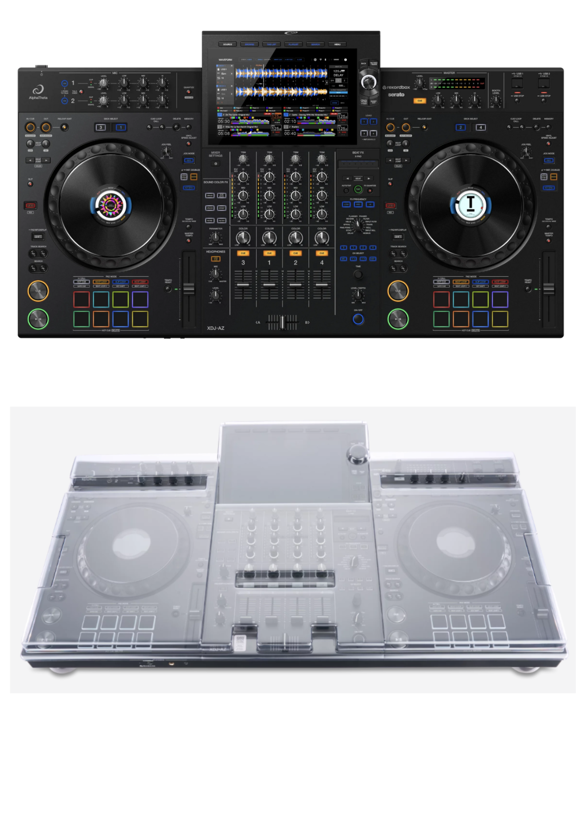 AlphaTheta XDJ-AZ + Decksaver DS-PC-XDJAZ Cover Bundle