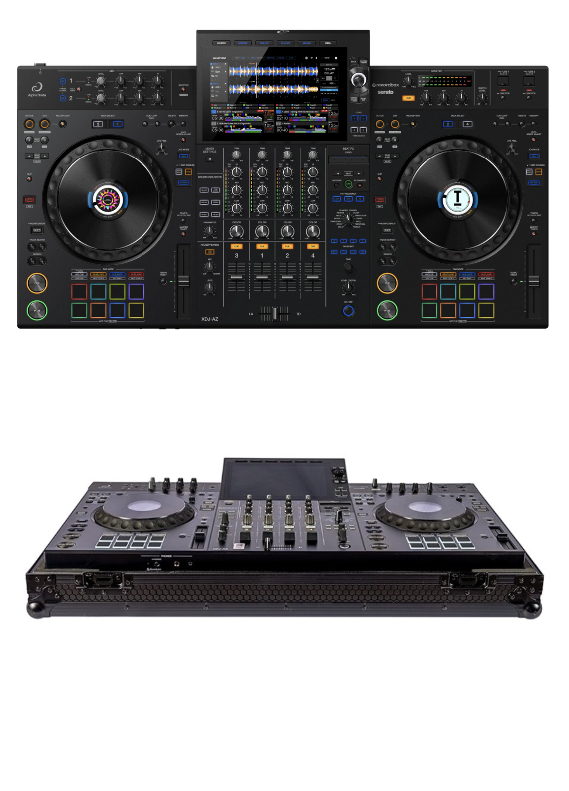 AlphaTheta XDJ-AZ + Headliner HL10023 Flight Case Bundle