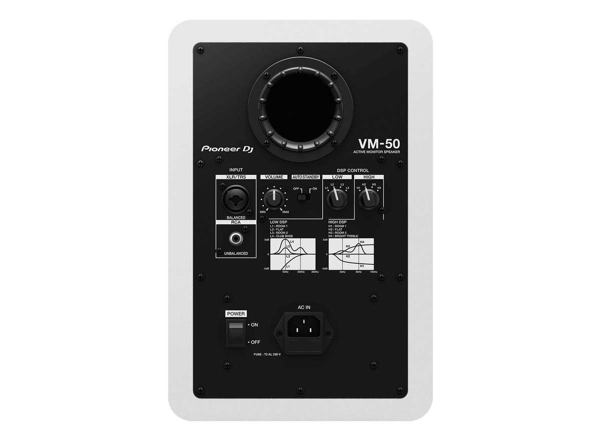 Pioneer DJ VM-50-W - 5” Active Monitor Speaker (White).