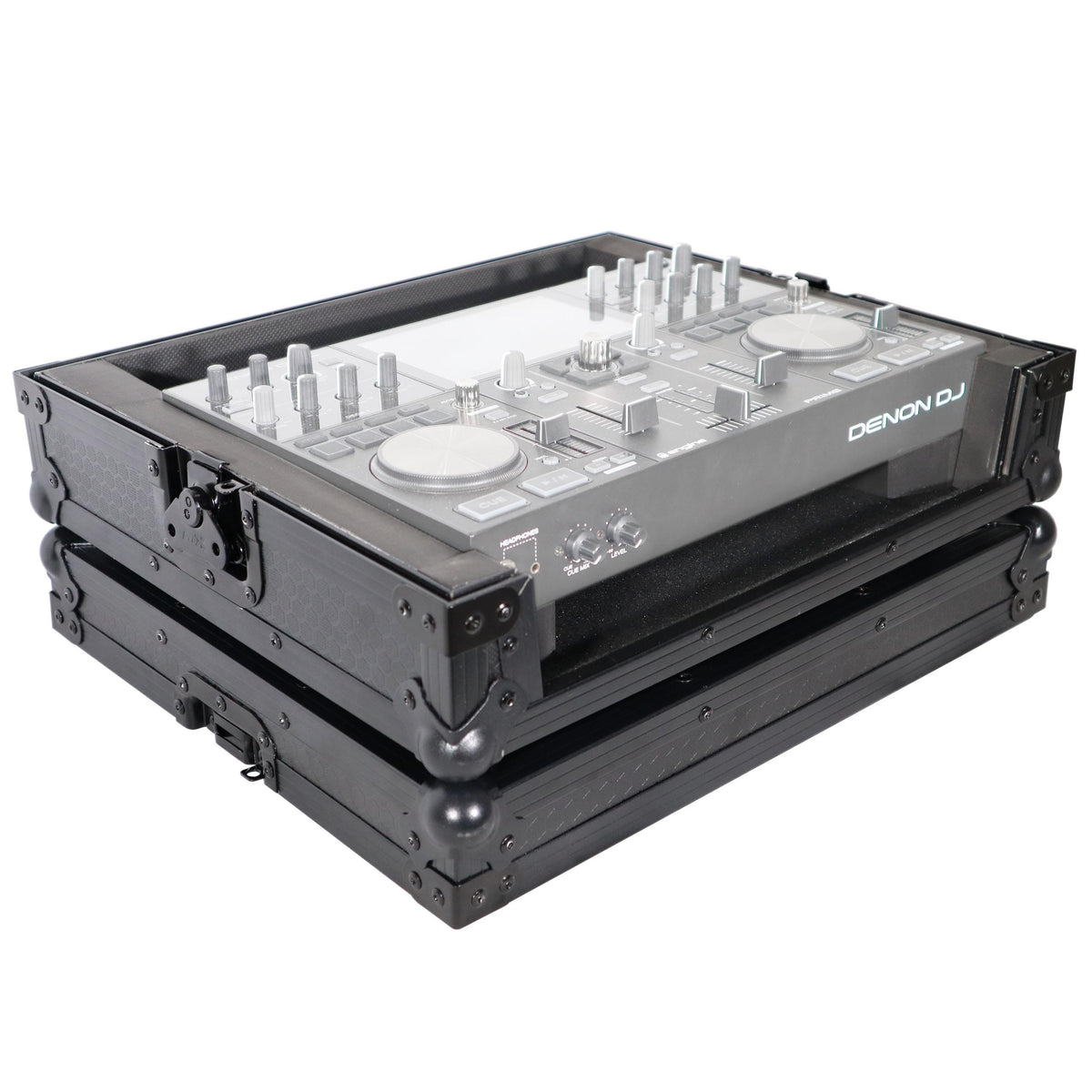 ProX X-PRIMEGOBL - ATA Style Flight Travel Case for Denon DJ Prime Go Digital Controller - Black On Black.