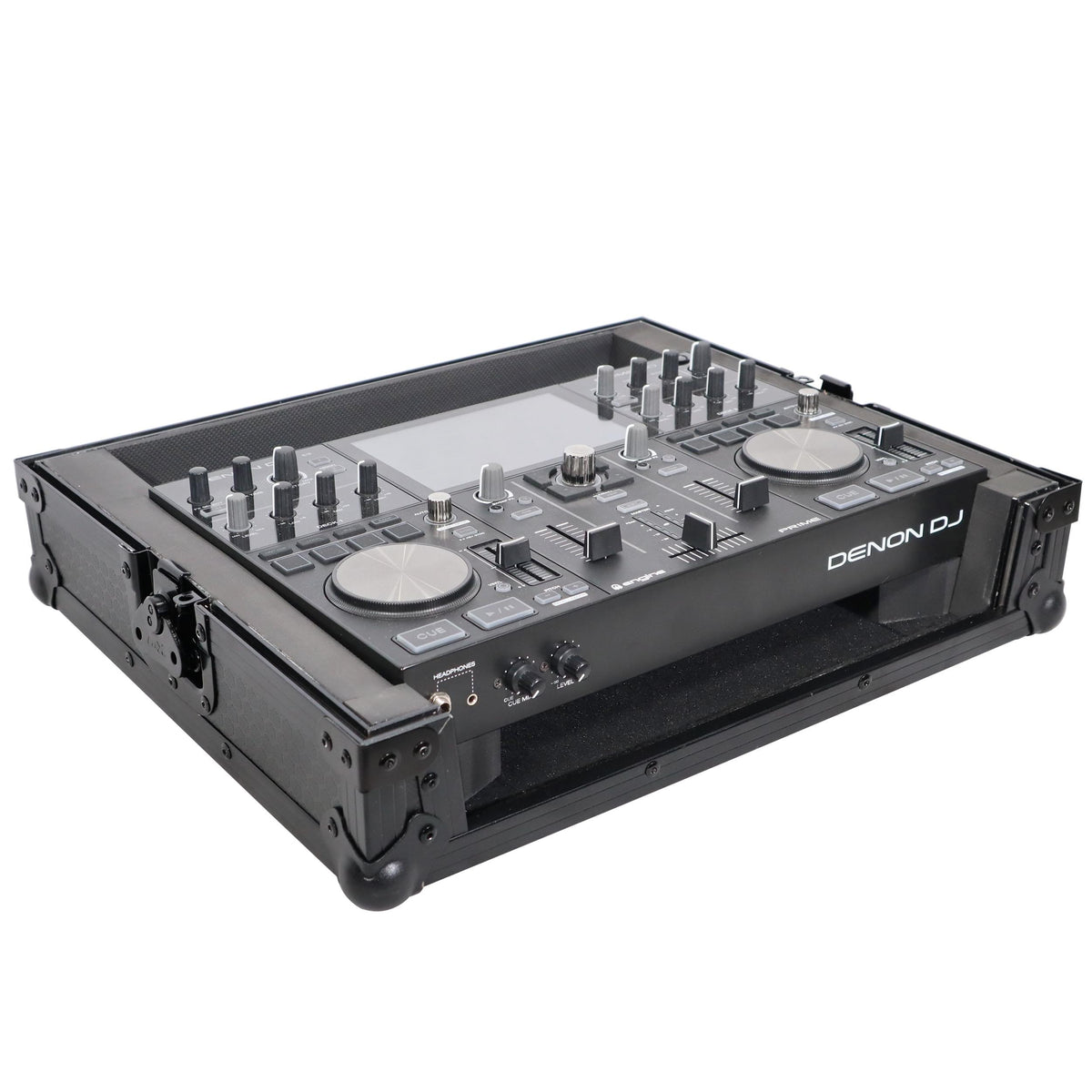 ProX X-PRIMEGOBL - ATA Style Flight Travel Case for Denon DJ Prime Go Digital Controller - Black On Black.