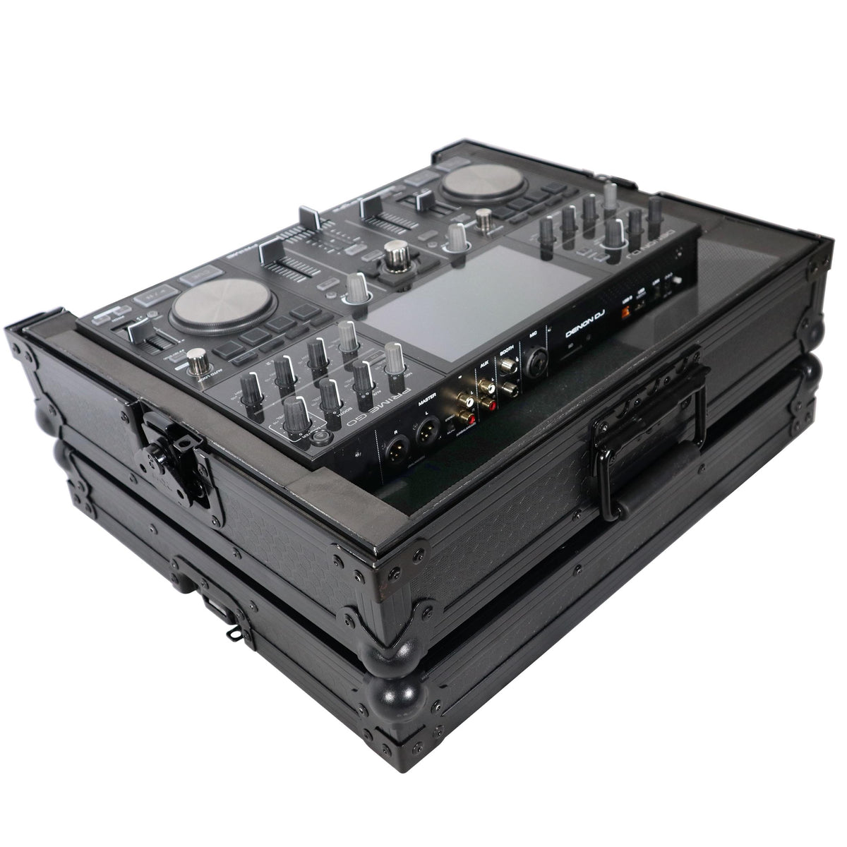 ProX X-PRIMEGOBL - ATA Style Flight Travel Case for Denon DJ Prime Go Digital Controller - Black On Black.