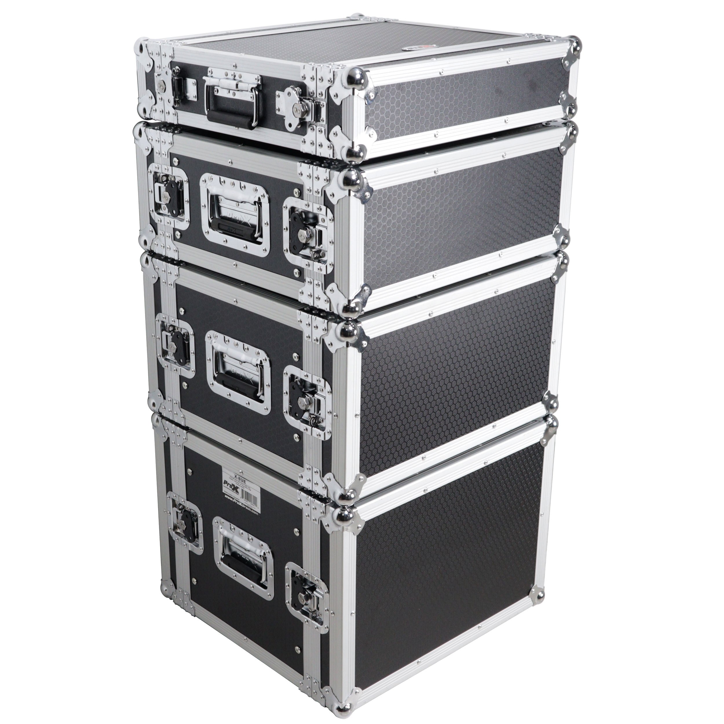 ProX X-6UE - 6U Deluxe 14" Deep 19" Width Amp Effects Rack Flight Hard Case