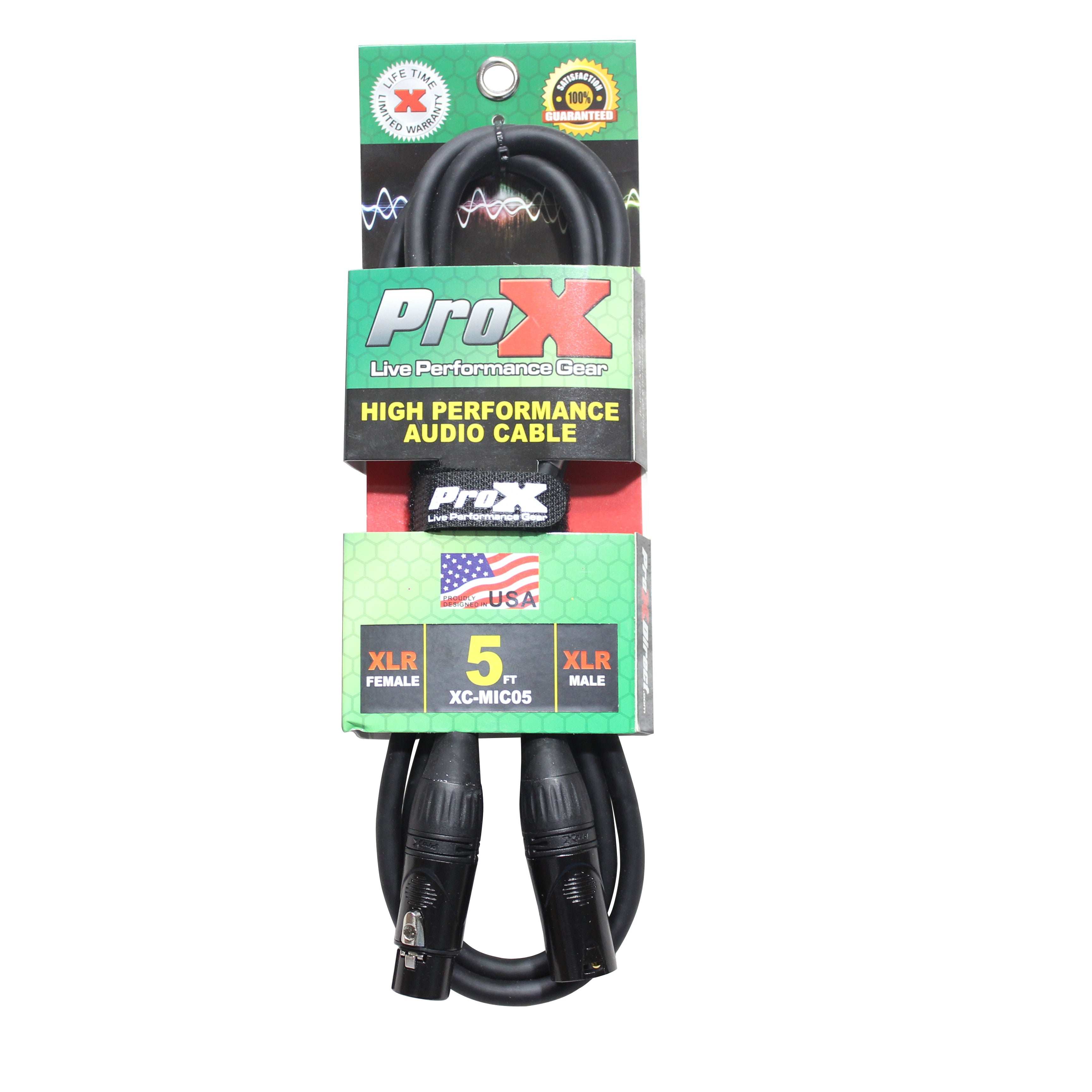 ProX XC-MIC05 - 5 Ft. Balanced XLR-F to XLR-M High Performance Microphone Cable