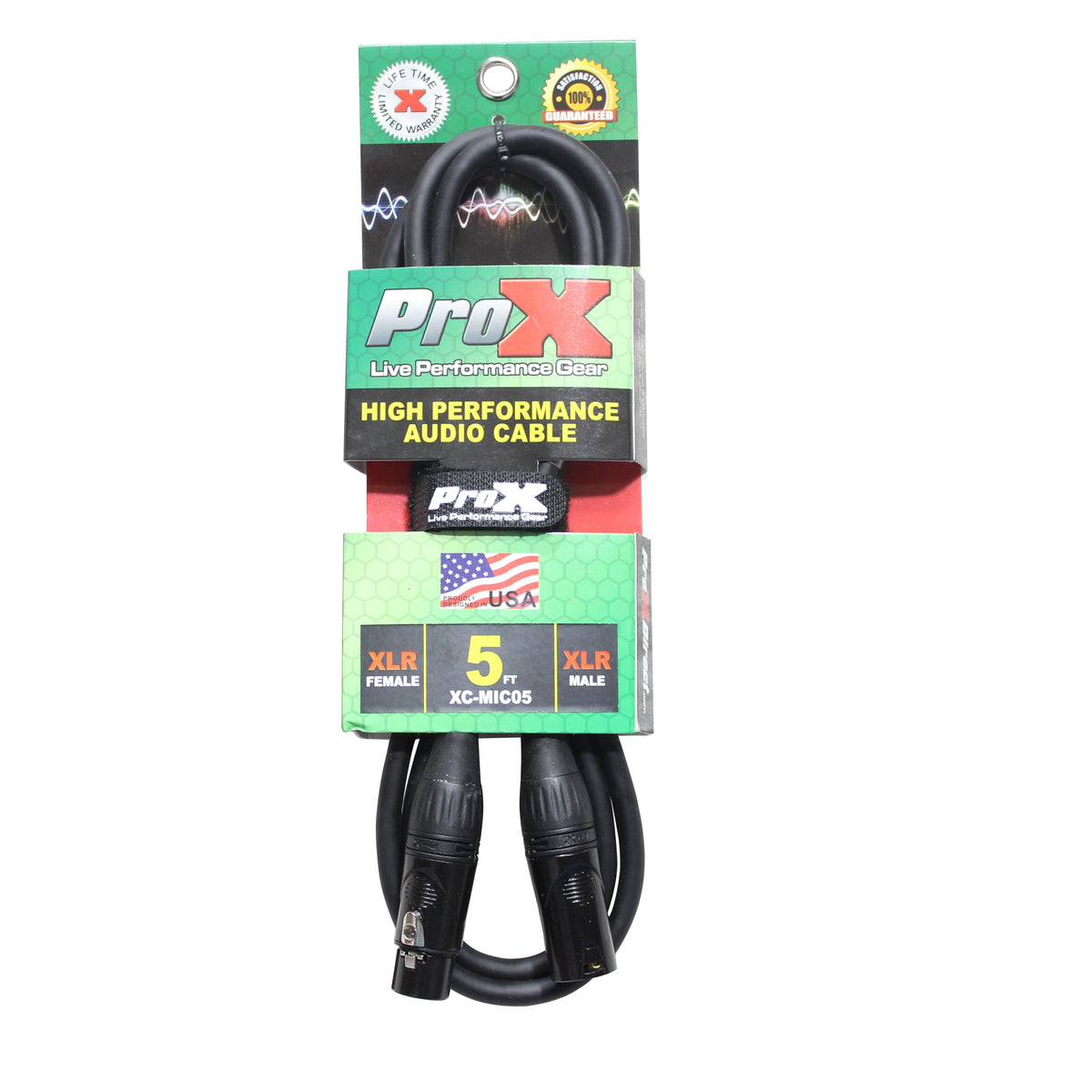 ProX XC-MIC05 - 5 Ft. Balanced XLR-F to XLR-M High Performance Microphone Cable.