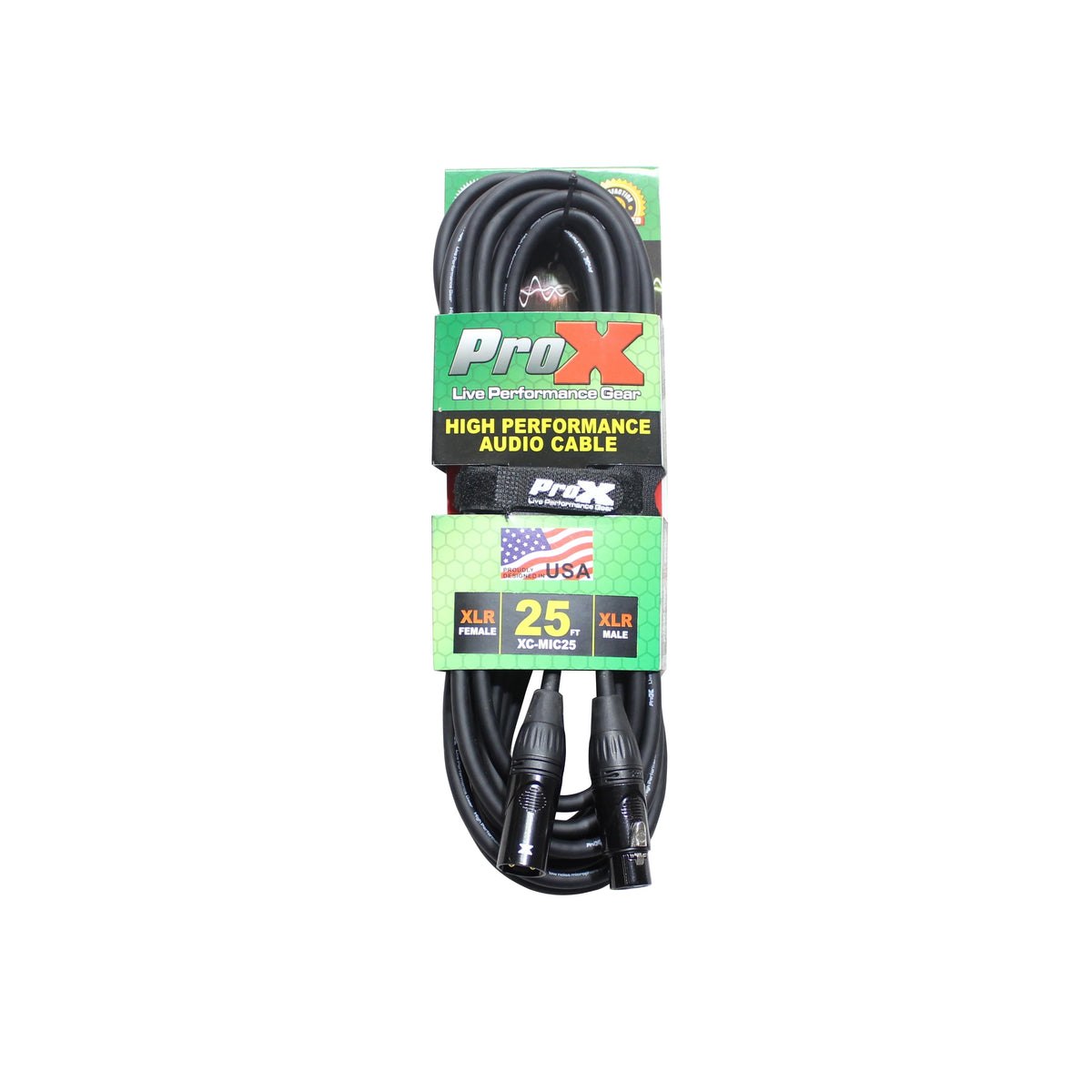 ProX XC-MIC25 - 25 Ft. Balanced XLR-F to XLR-M High Performance Microphone Cable.