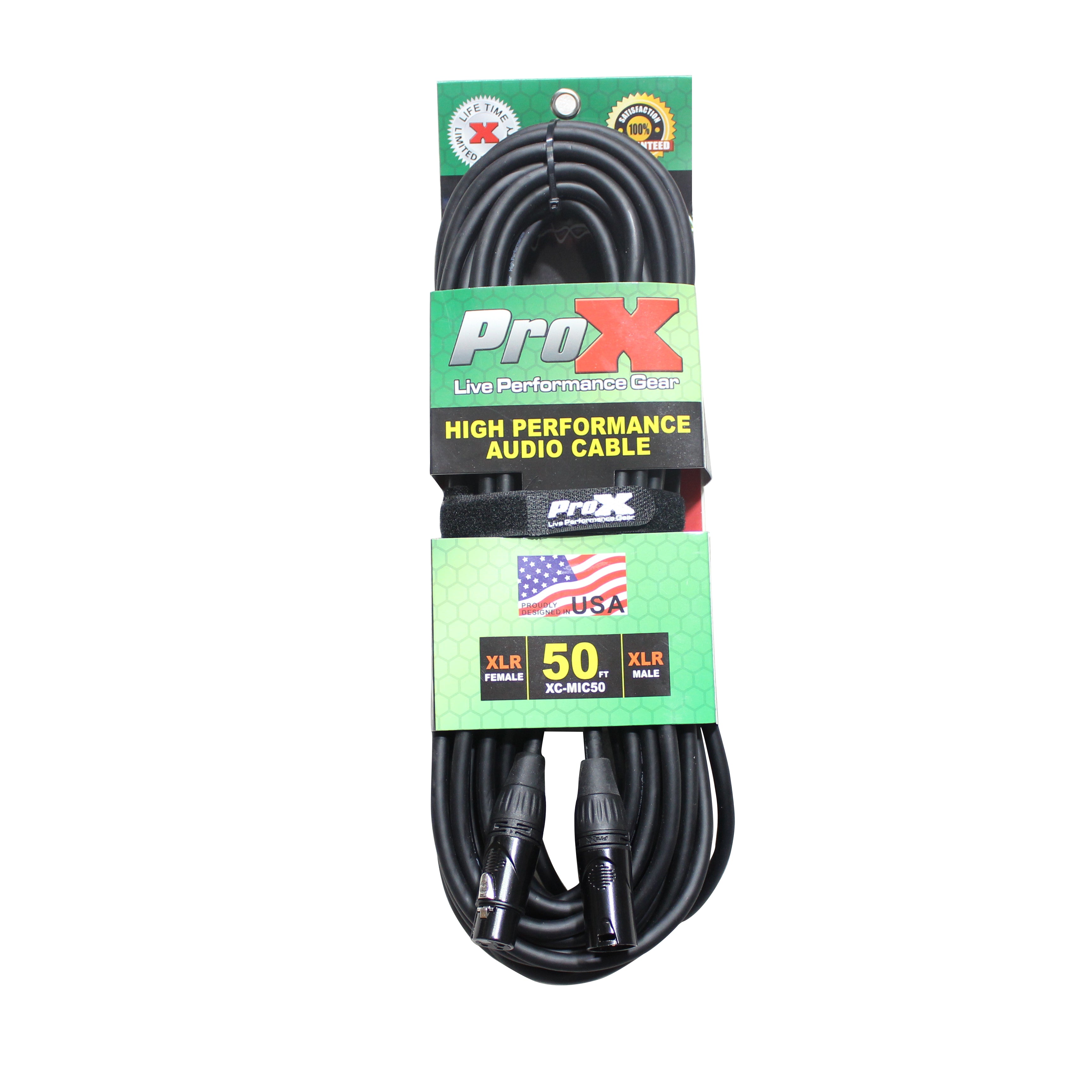 ProX XC-MIC50 - 50 Ft. Balanced XLR3-F to XLR3-M High Performance Microphone Cable