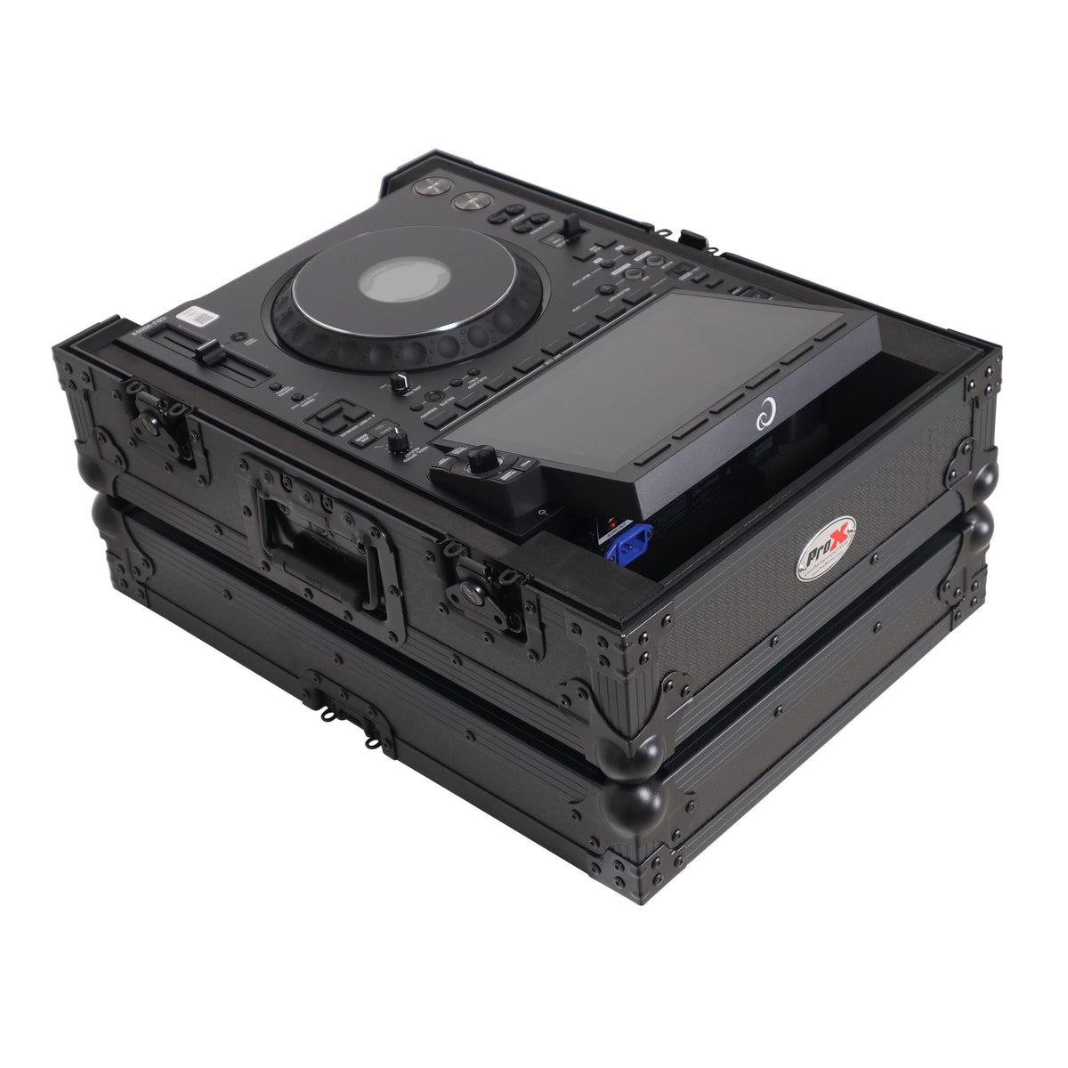 ProX XS-CDXBL - Black ATA Flight Case for AlphaTheta CDJ-3000X Pioneer CDJ-3000 DJ Media Player with Heavy-Duty Protection.