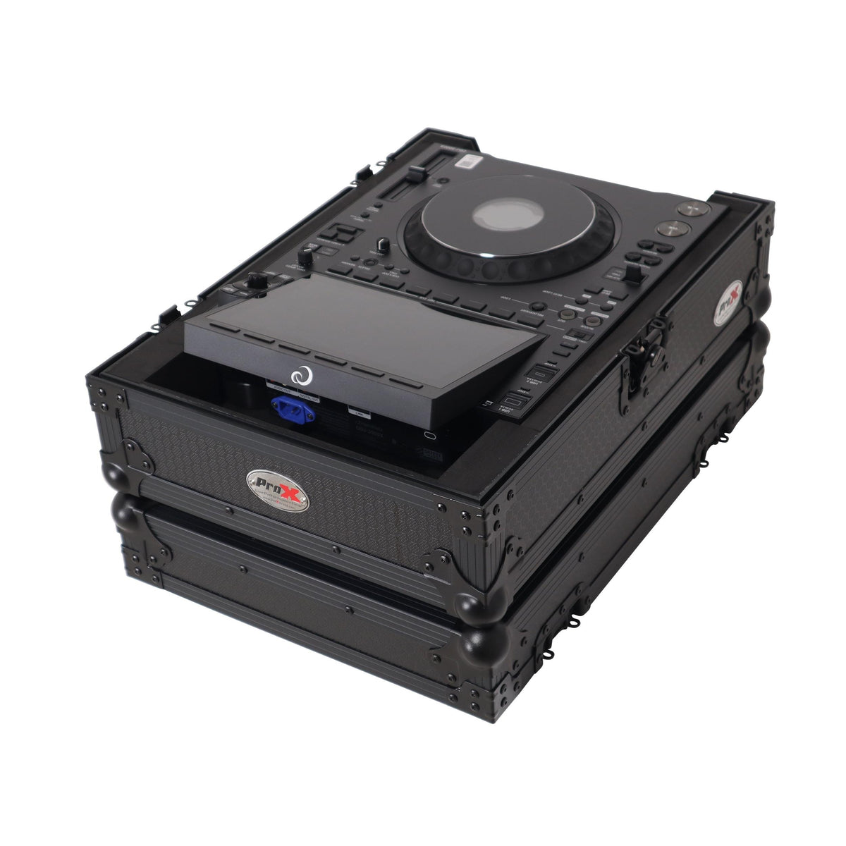 ProX XS-CDXBL - Black ATA Flight Case for AlphaTheta CDJ-3000X Pioneer CDJ-3000 DJ Media Player with Heavy-Duty Protection.