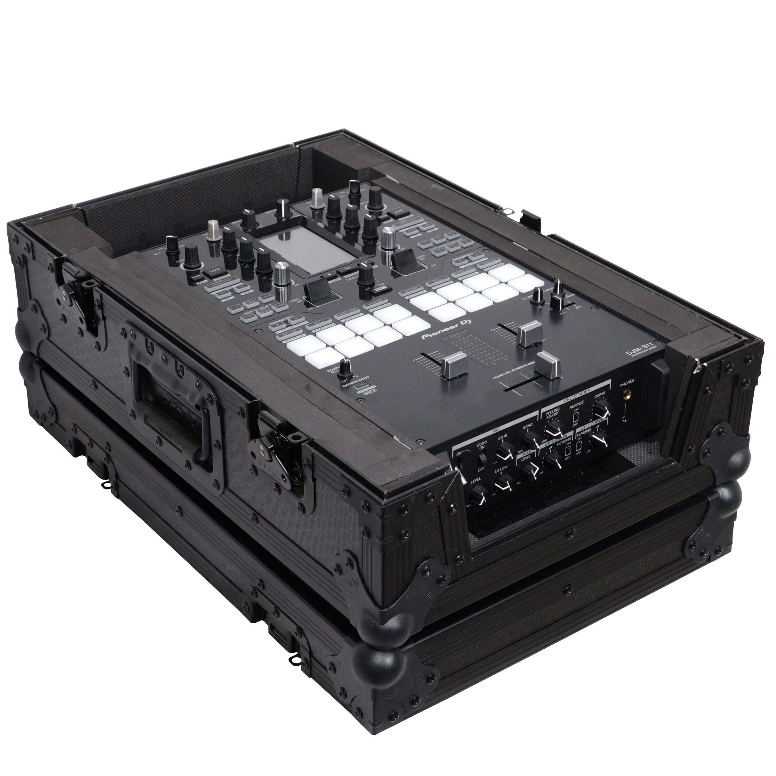 ProX XS-M11BL - ATA Flight Style Universal Road Case for Pioneer DJM S11 RANE SEVENTY 70 SEVENTY 72 MK2 Black Finish