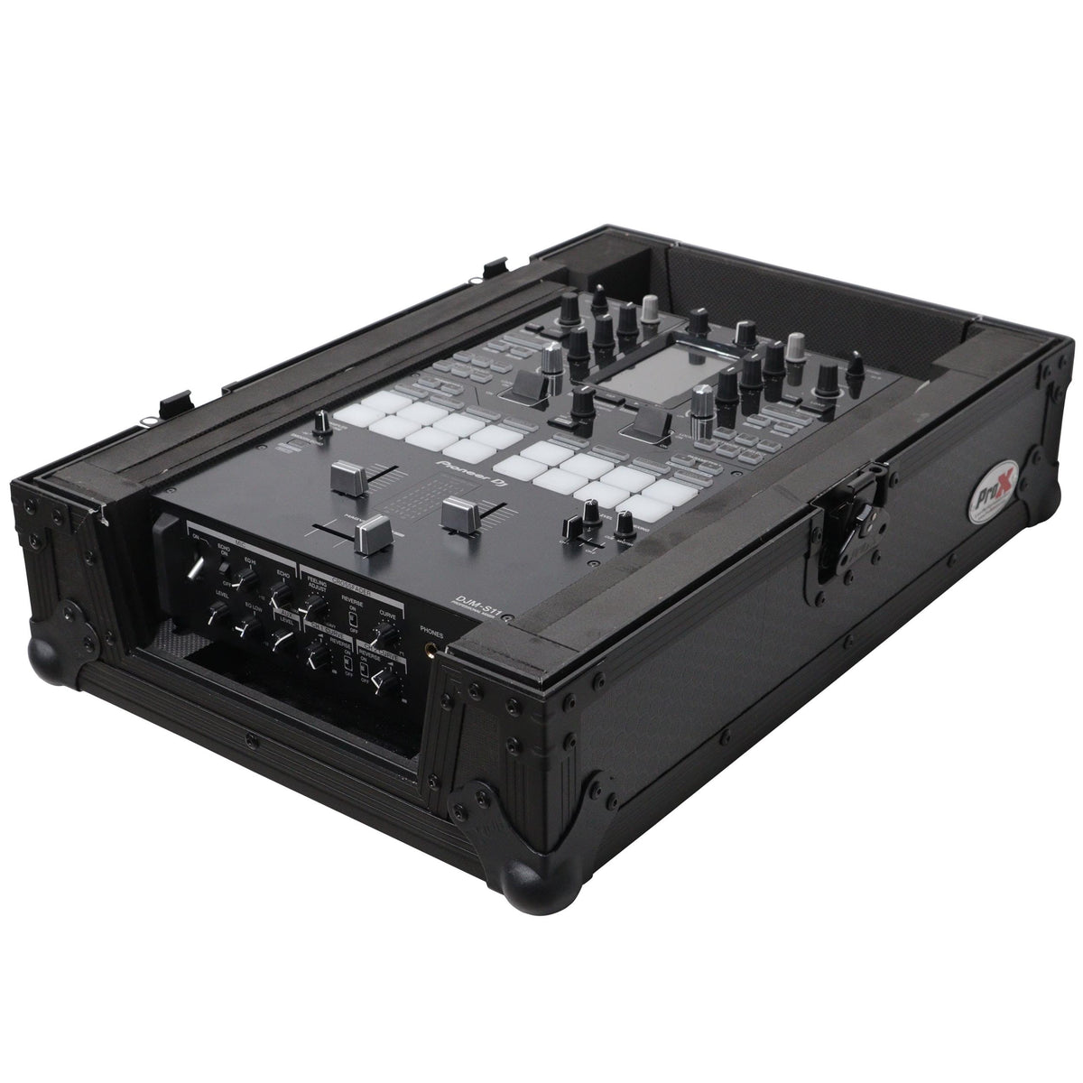 ProX XS-M11BL - ATA Flight Style Universal Road Case for Pioneer DJM S11 RANE SEVENTY 70 SEVENTY 72 MK2 Black Finish.