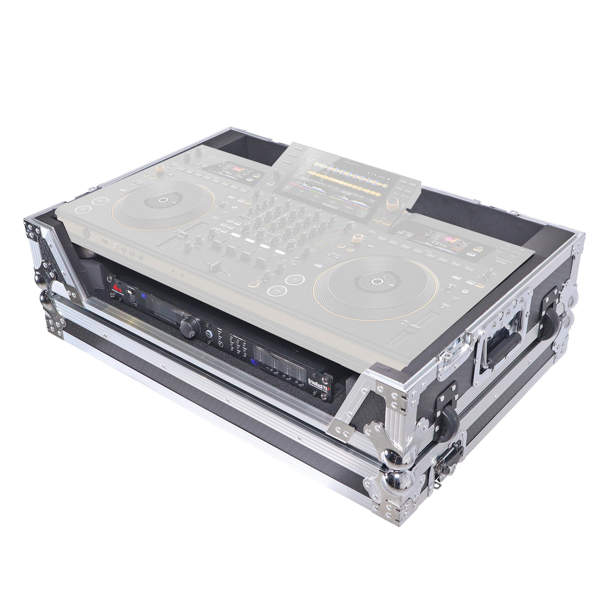 ProX XS-OPUSQUAD W - ATA Flight Style Road Case For Pioneer DJ OPUS-QUAD DJ Controller with 1U Rack Space and Wheels.