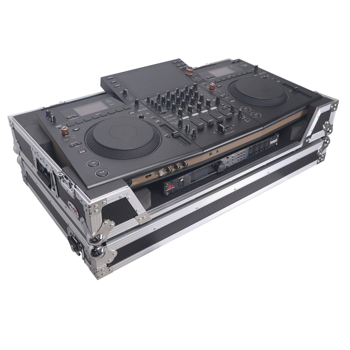 ProX XS-OPUSQUAD W - ATA Flight Style Road Case For Pioneer DJ OPUS-QUAD DJ Controller with 1U Rack Space and Wheels.