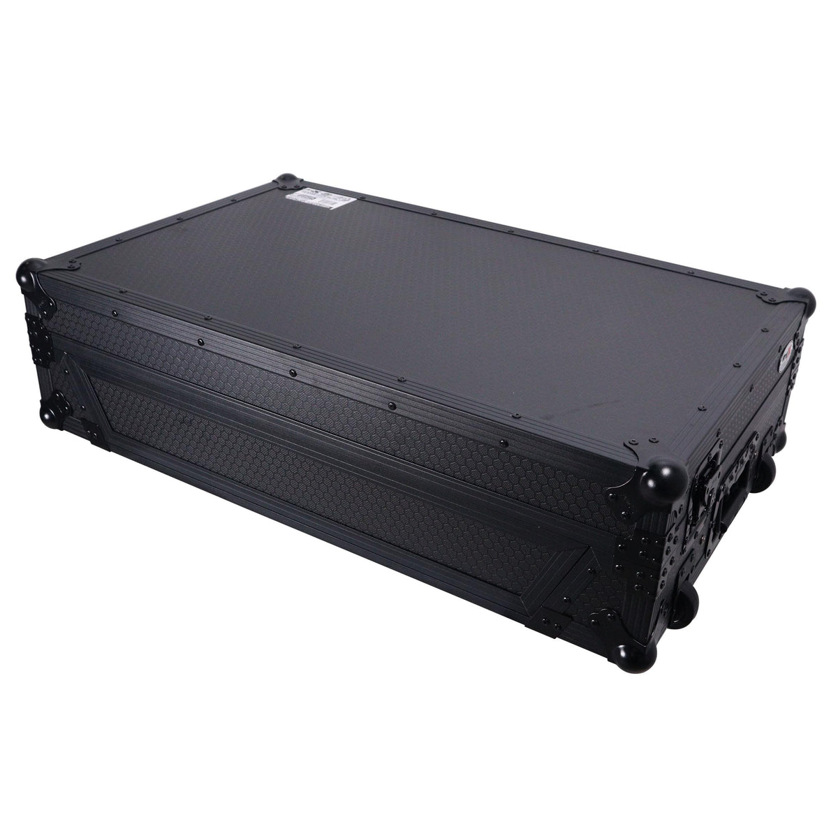 ProX XS-RANEFOURWLTBLLED - ATA Flight Style Road Case For RANE Four or RANE Performer DJ Controller with Laptop Shelf 1U Rack Space LED and Wheels - Black.