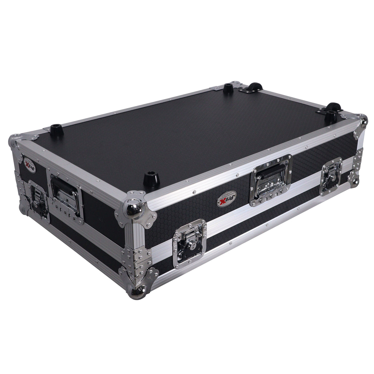 ProX XS-RANEFOURWBL - ATA Flight Style Road Case For RANE Four or RANE Performer DJ Controller with 1U Rack Space and Wheels - Black Finish.