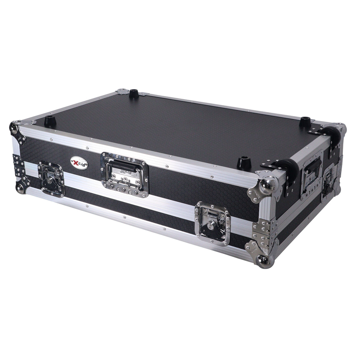 ProX XS-RANEFOURWBL - ATA Flight Style Road Case For RANE Four or RANE Performer DJ Controller with 1U Rack Space and Wheels - Black Finish.