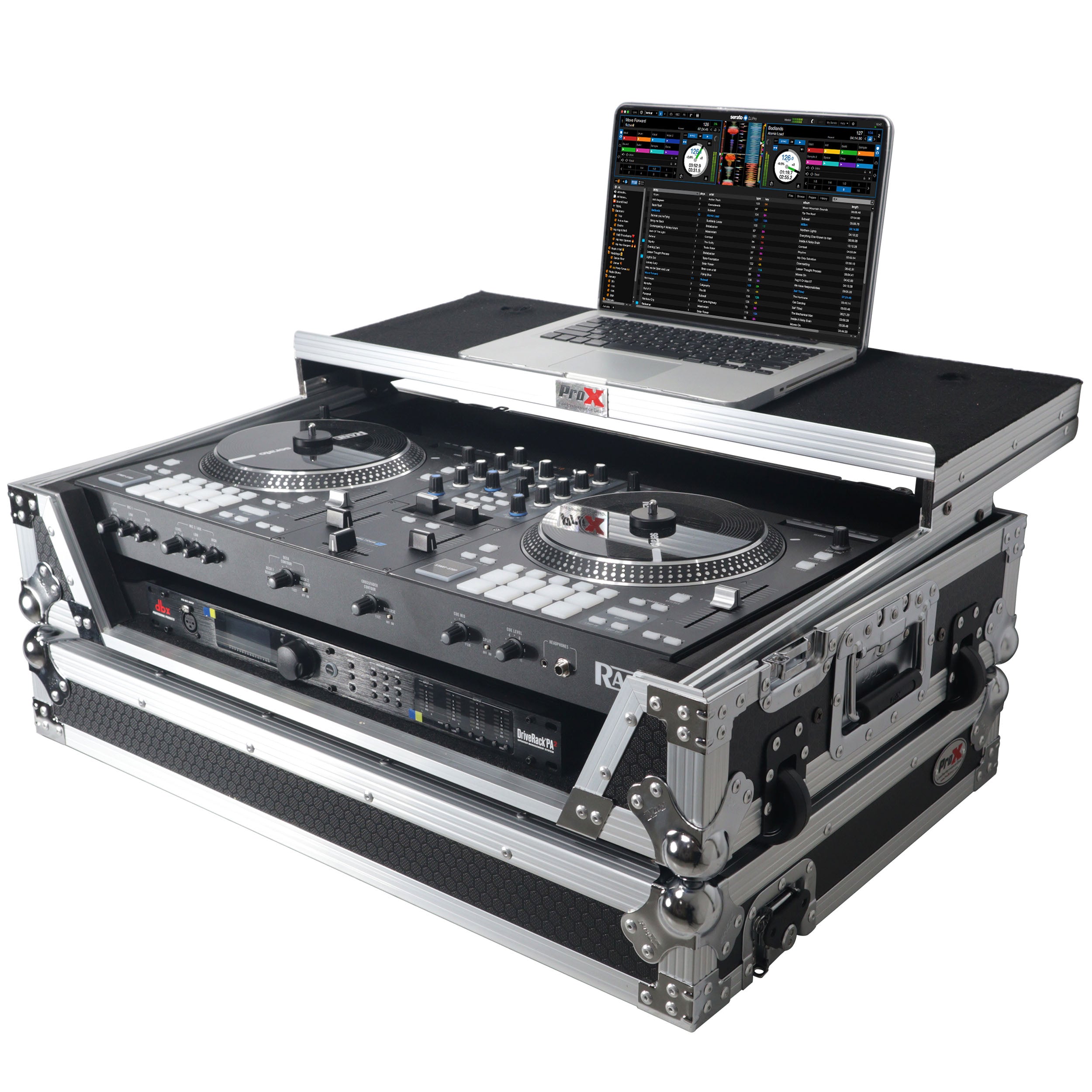 ProX XS-RANEONE WLT - Flight Case For RANE ONE DJ Controller with Sliding Laptop Shelf, 1U Rack, and Wheels