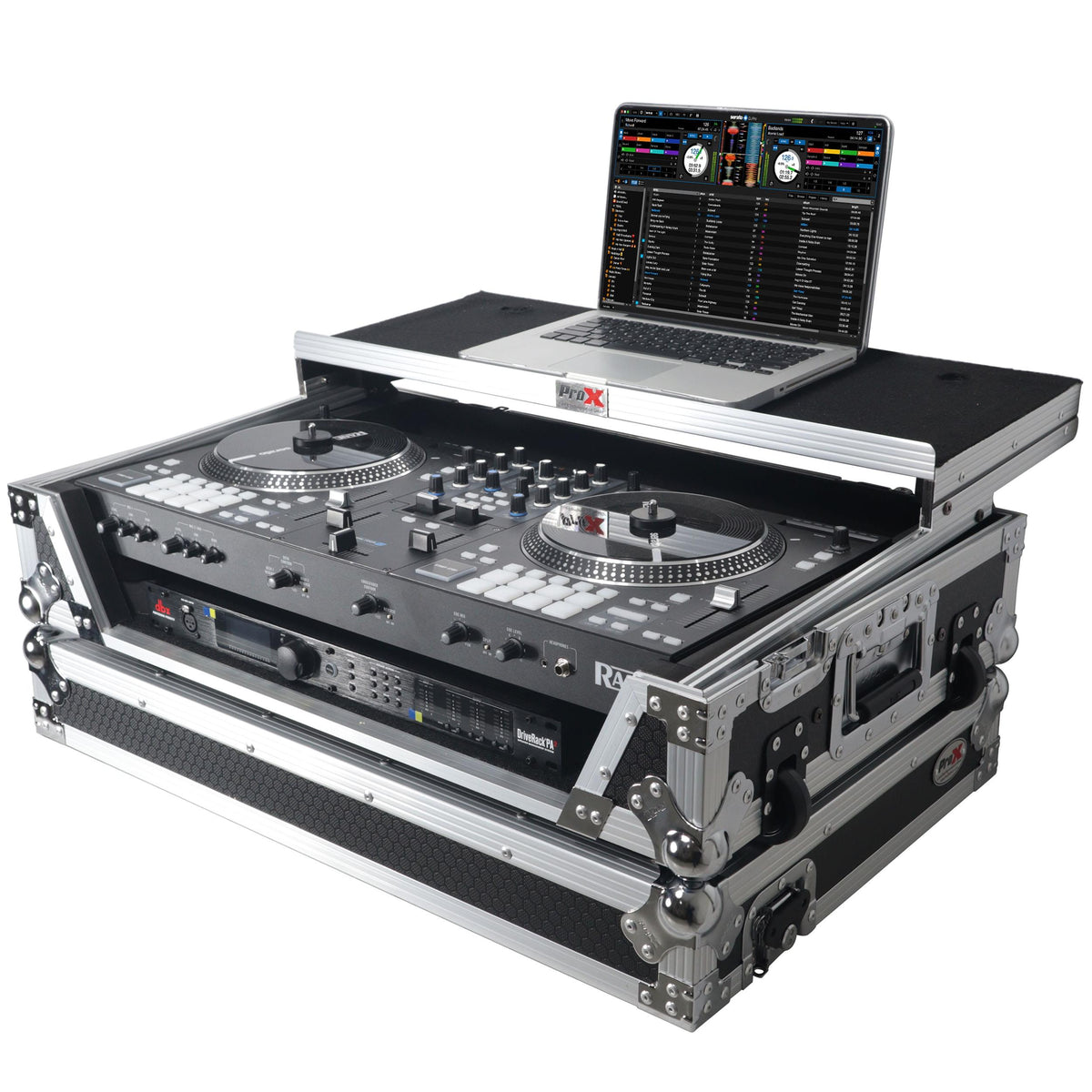 ProX XS-RANEONE WLT - Flight Case For RANE ONE DJ Controller with Sliding Laptop Shelf, 1U Rack, and Wheels.