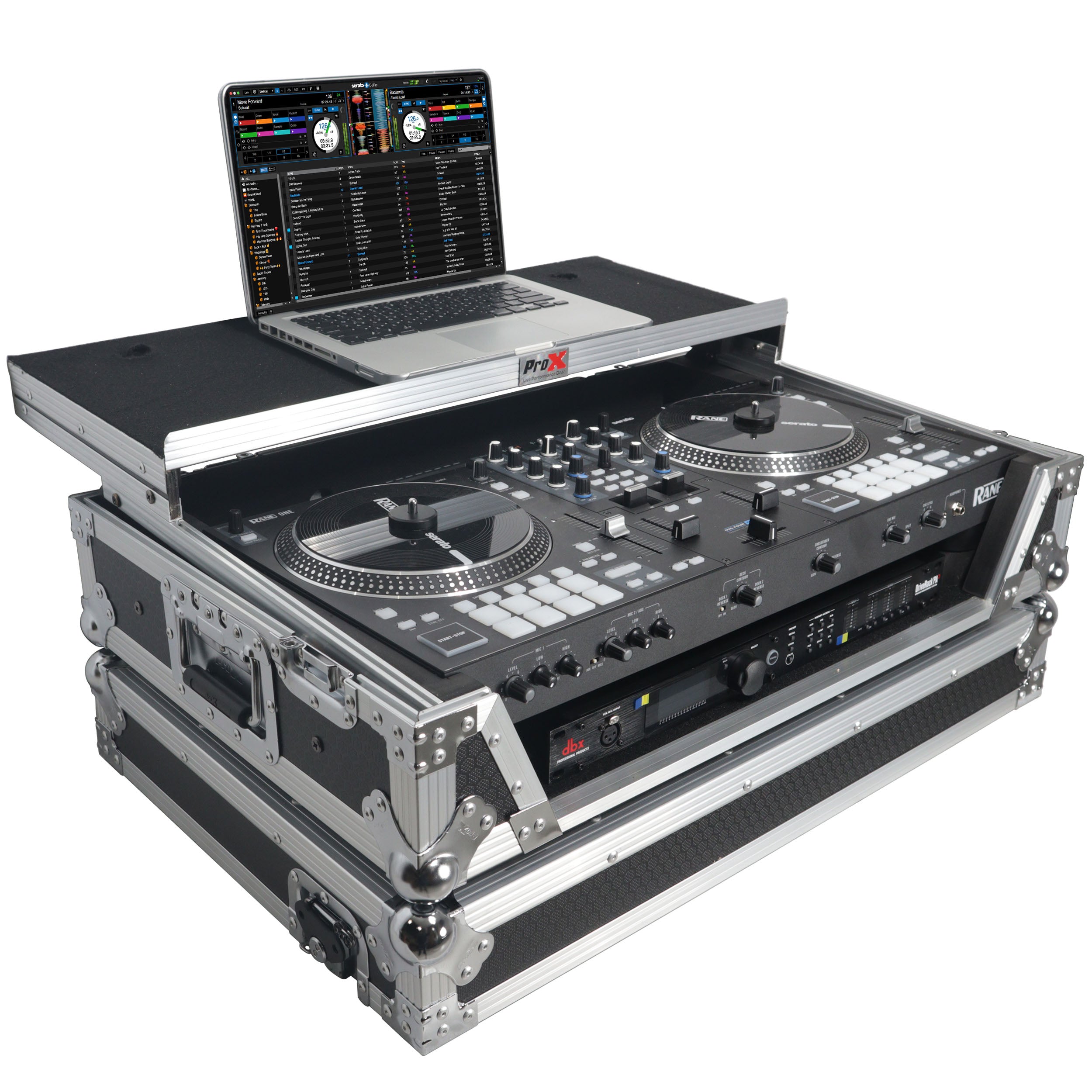 ProX XS-RANEONE WLT - Flight Case For RANE ONE DJ Controller with Sliding Laptop Shelf, 1U Rack, and Wheels