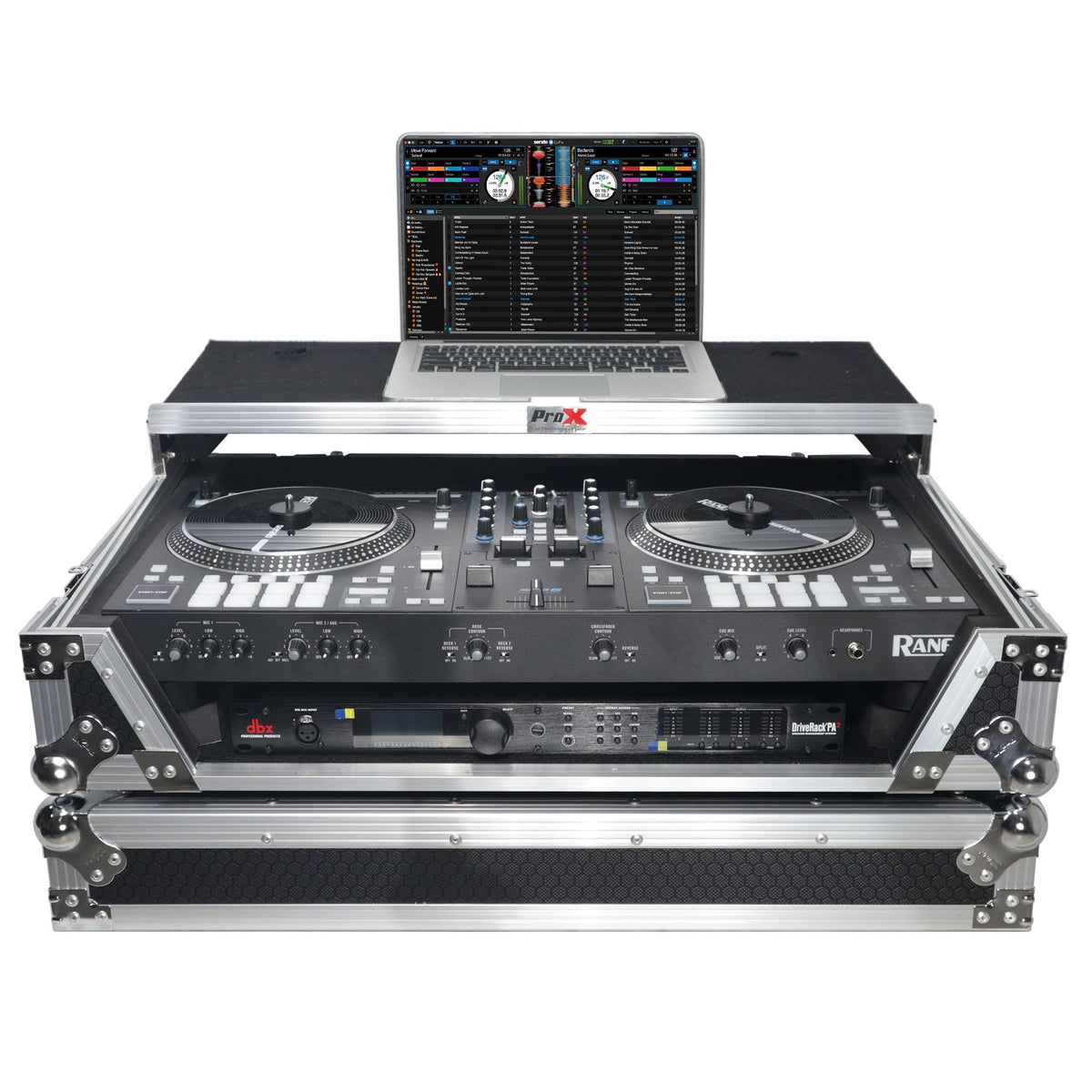 ProX XS-RANEONE WLT - Flight Case For RANE ONE DJ Controller with Sliding Laptop Shelf, 1U Rack, and Wheels.