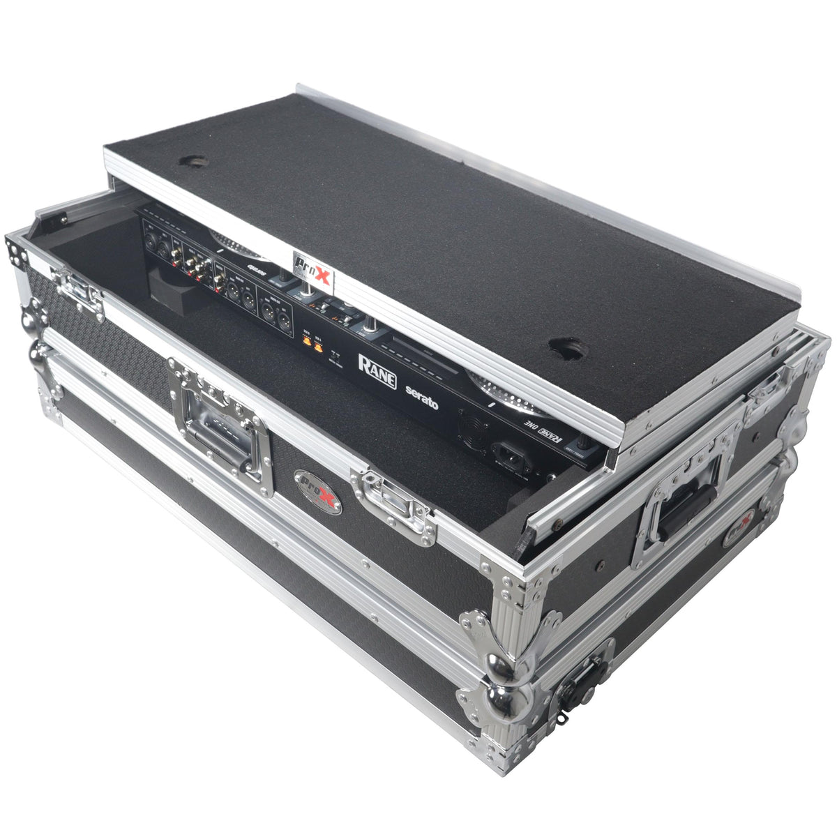 ProX XS-RANEONE WLT - Flight Case For RANE ONE DJ Controller with Sliding Laptop Shelf, 1U Rack, and Wheels.