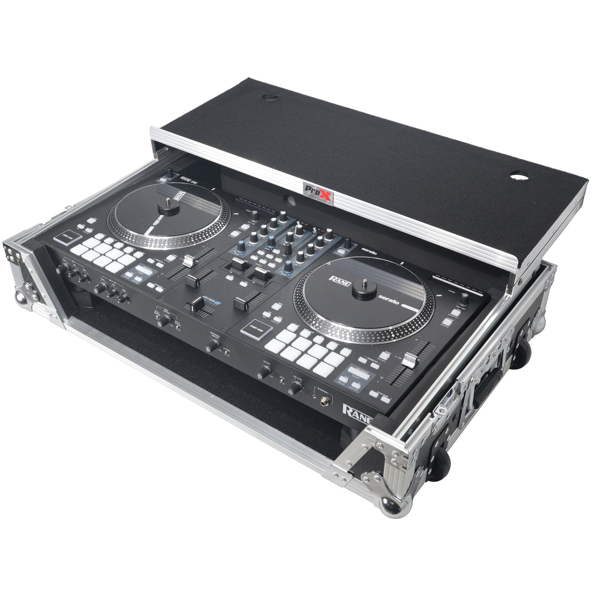 ProX XS-RANEONE WLT - Flight Case For RANE ONE DJ Controller with Sliding Laptop Shelf, 1U Rack, and Wheels.