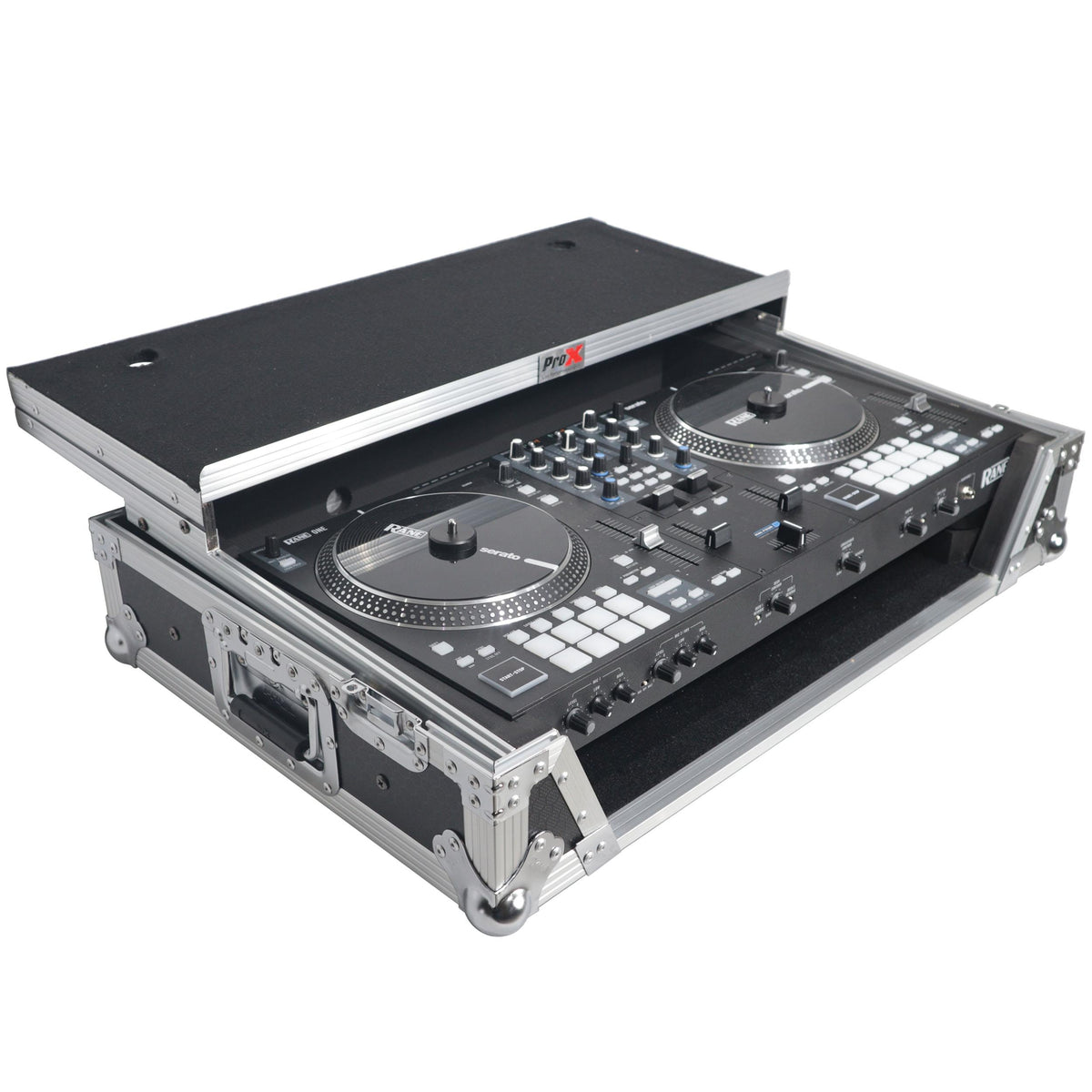 ProX XS-RANEONE WLT - Flight Case For RANE ONE DJ Controller with Sliding Laptop Shelf, 1U Rack, and Wheels.