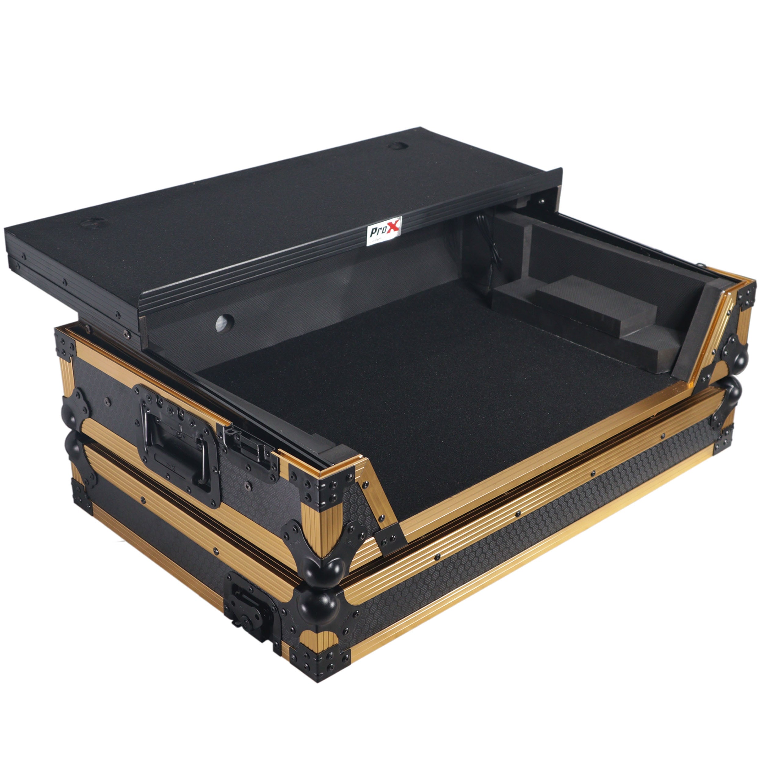 ProX XS-RANEONEWLTFGLD - ATA Flight Style Road Case for RANE ONE DJ Controller with Laptop Shelf in Limited Edition Gold