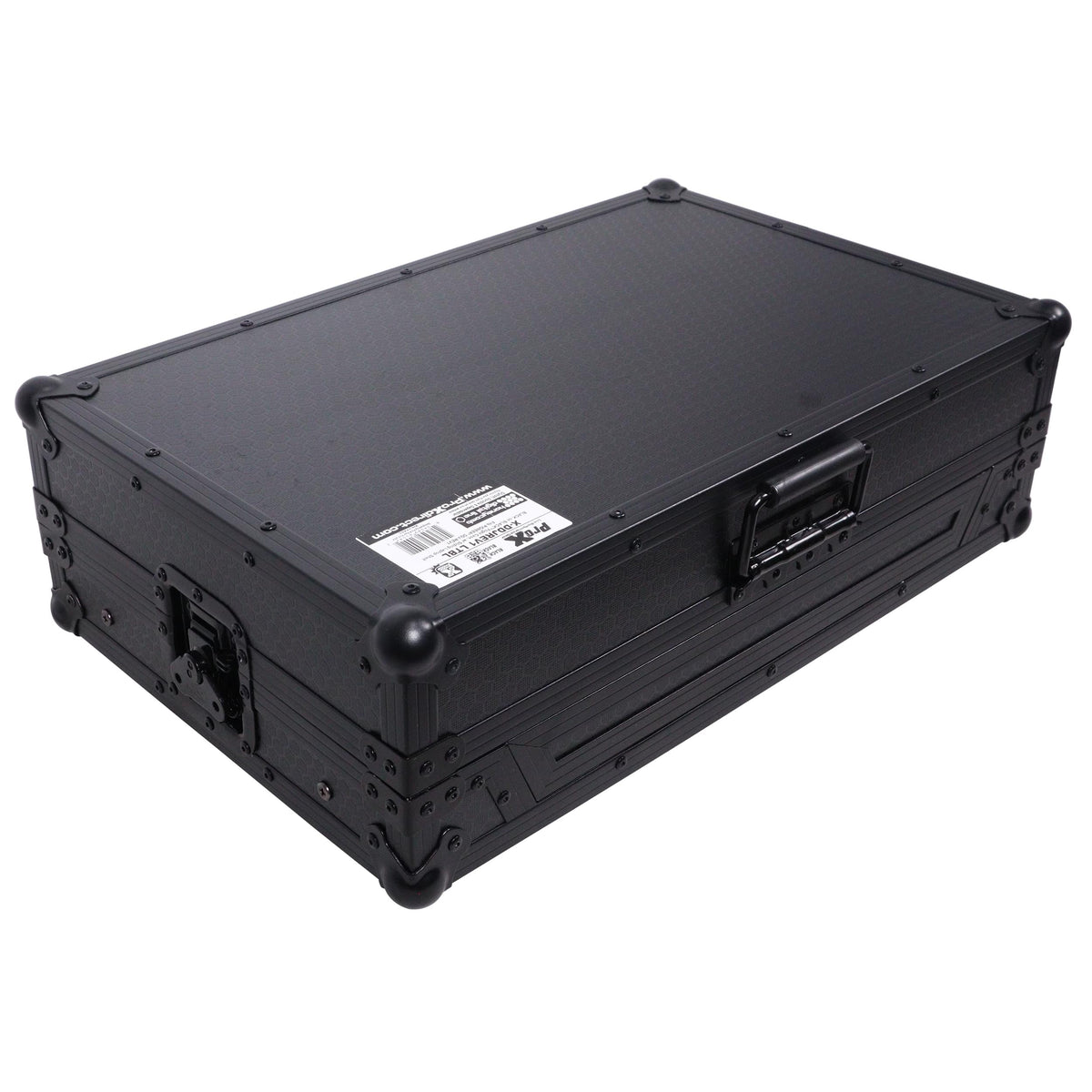 ProX XS-SCLIVE4WLTBLLED - ATA Flight Style Road Case For Denon SC Live 4 Controller with Laptop Shelf 1U Rack Space RGB LED Black Finish.
