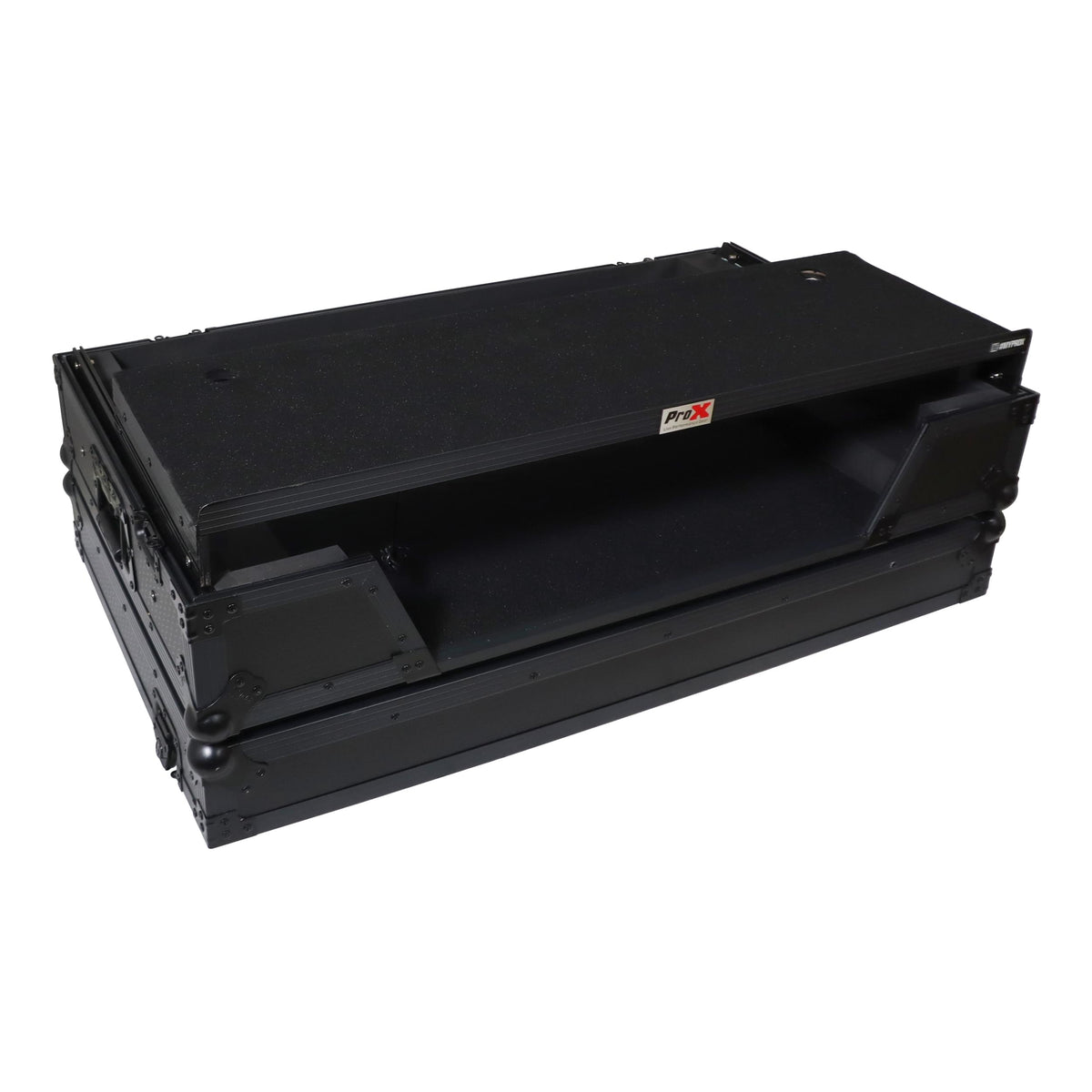 ProX XS-XDJAZWLTBLLED - ATA Flight Case For Pioneer XDJ-AZ DJ Controller with Laptop Shelf 1U Rack Space, Wheels, and LED - Black.