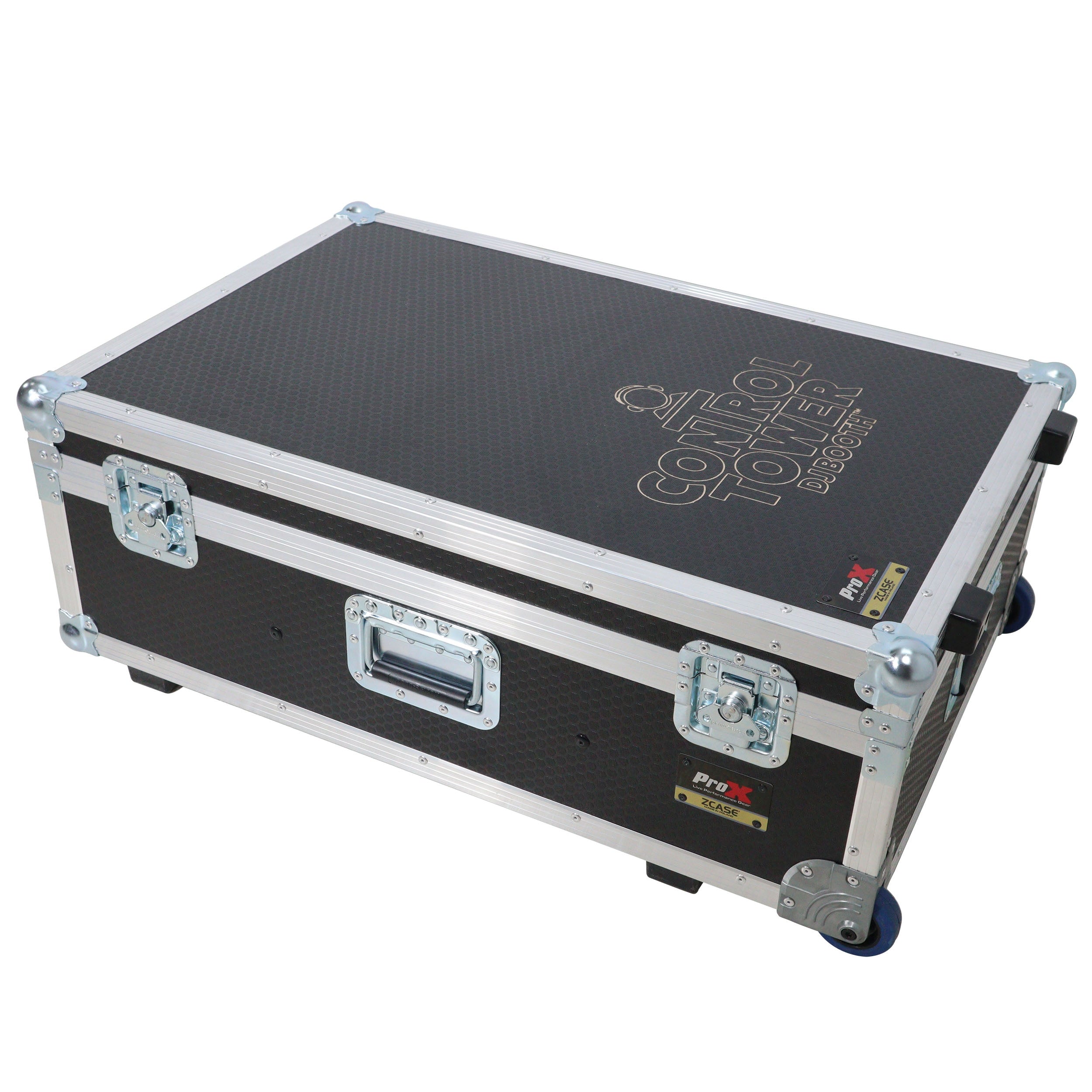 ProX XZF-DJCTWCASE - Control Tower DJ Podium with Road Cases for Pioneer DDJ-REV7 XDJ-XZ FLX10 RANE Four (White)