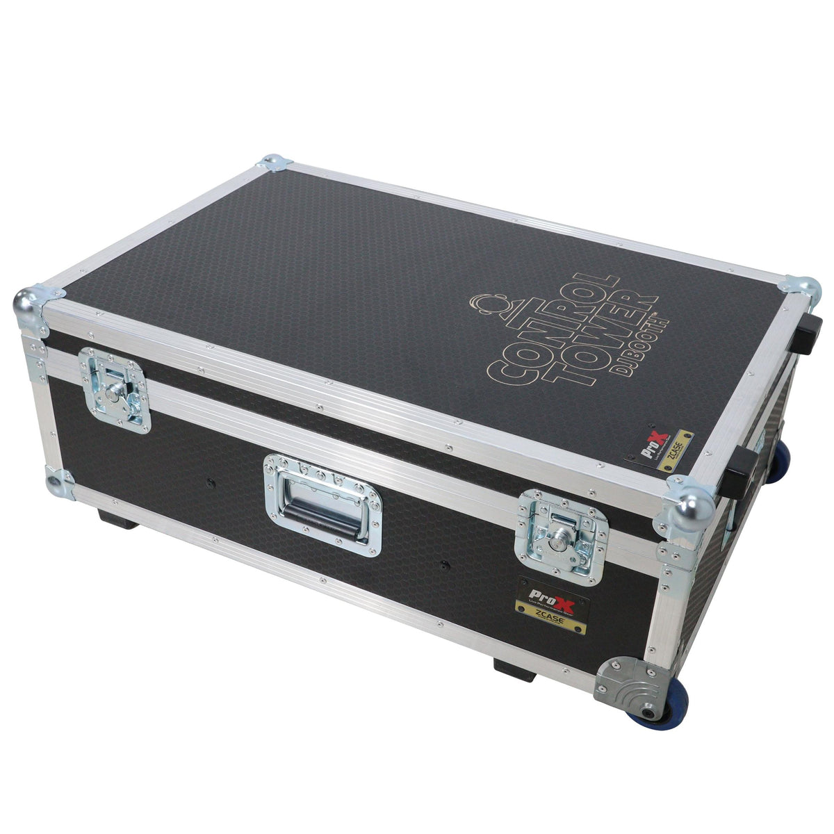 ProX XZF-DJCTWCASE - Control Tower DJ Podium with Road Cases for Pioneer DDJ-REV7 XDJ-XZ FLX10 RANE Four (White).
