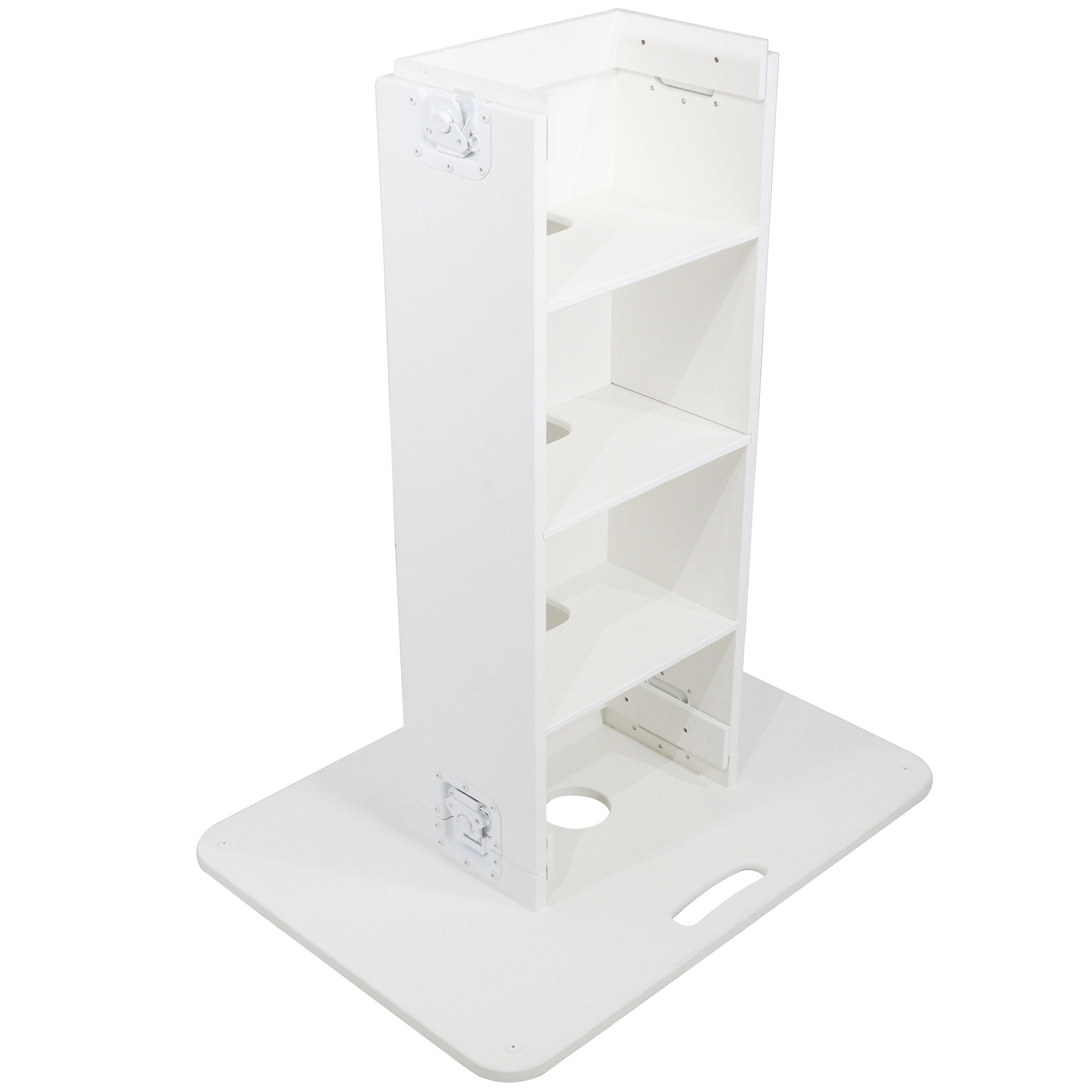 ProX XZF-DJCTWCASE - Control Tower DJ Podium with Road Cases for Pioneer DDJ-REV7 XDJ-XZ FLX10 RANE Four (White)