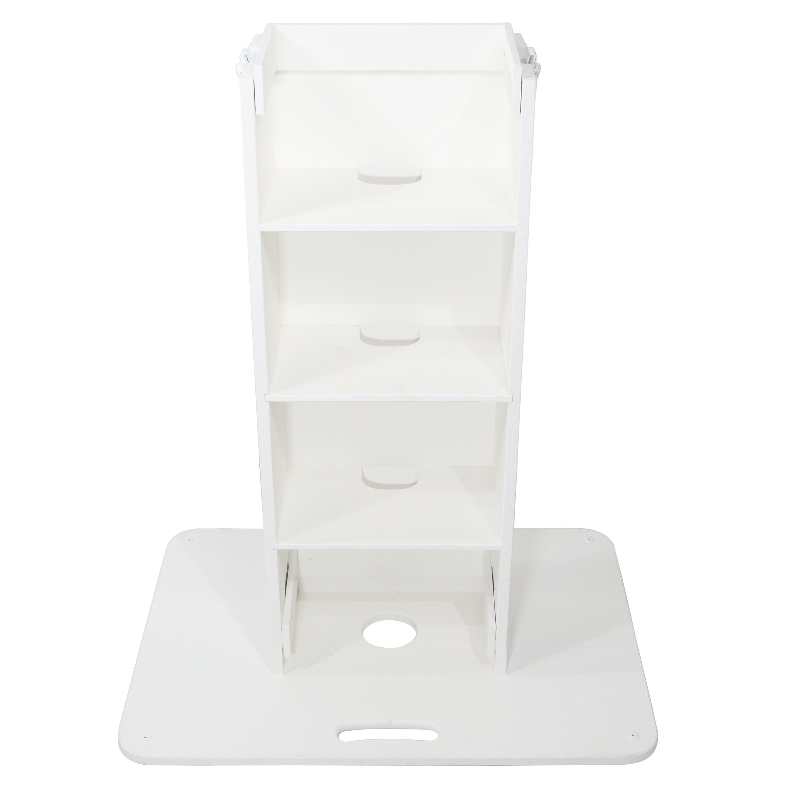 ProX XZF-DJCTWCASE - Control Tower DJ Podium with Road Cases for Pioneer DDJ-REV7 XDJ-XZ FLX10 RANE Four (White)