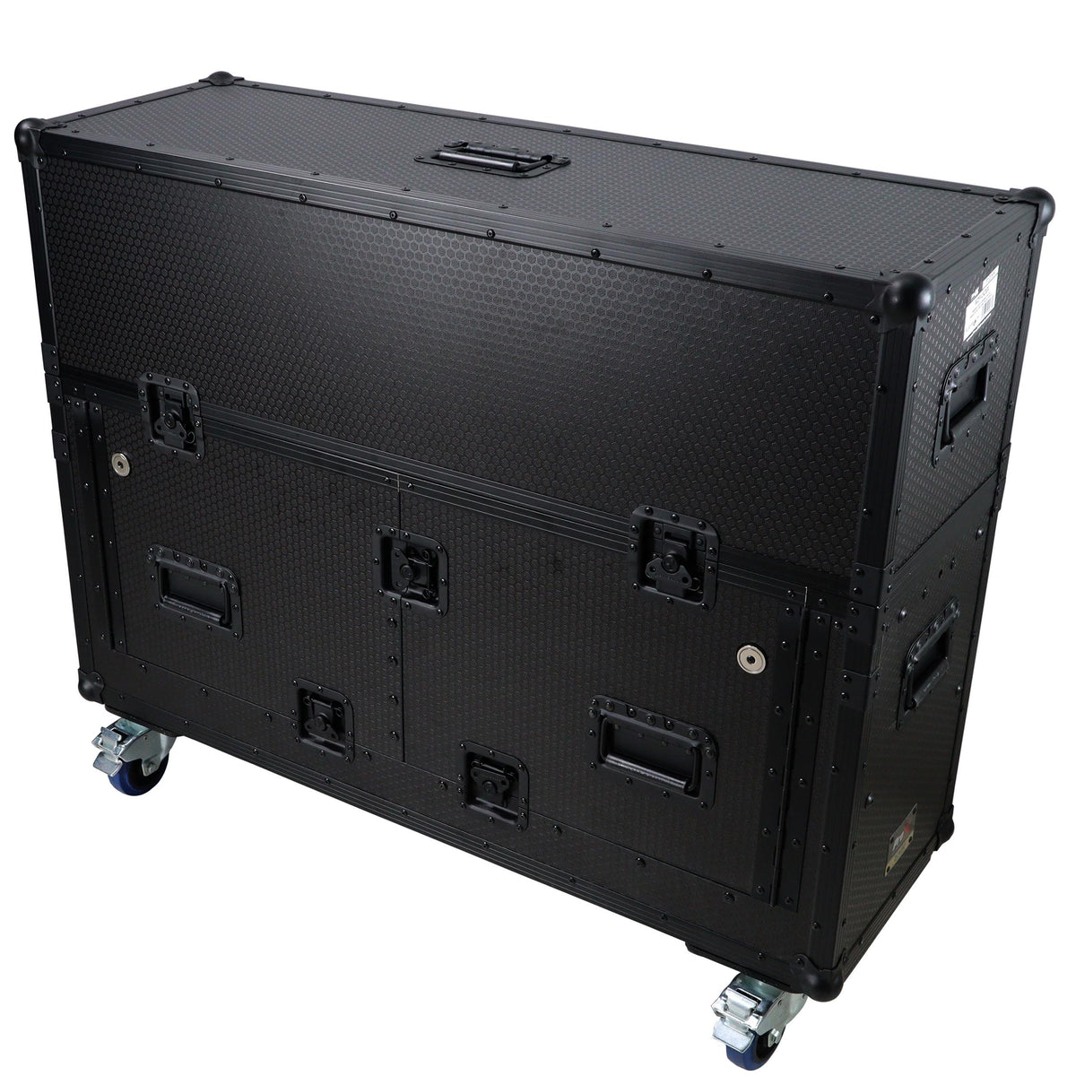 ProX XZF-UCXX - Flip-Ready Hydraulic DJ Flight Case For Pioneer DDJ-REV7 XDJ-XZ Opus Quad with Wheels and 2x Laptop Trays (Black)