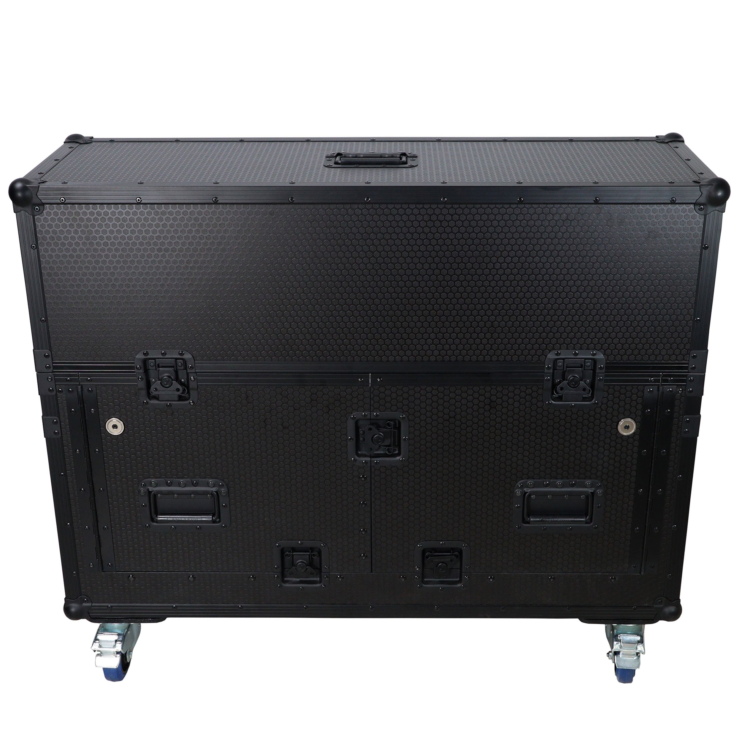 ProX XZF-UCXX - Flip-Ready Hydraulic DJ Flight Case For Pioneer DDJ-REV7 XDJ-XZ Opus Quad with Wheels and 2x Laptop Trays (Black)