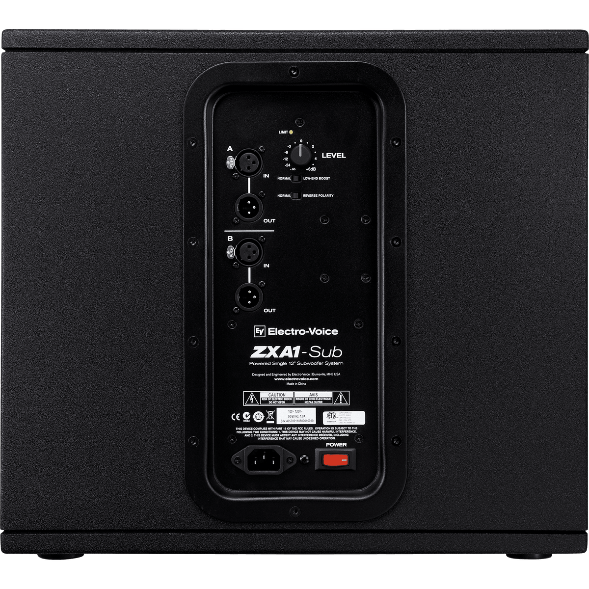 Electro-Voice ZXA1-SUB-120V - 700W 12" Powered Subwoofer.