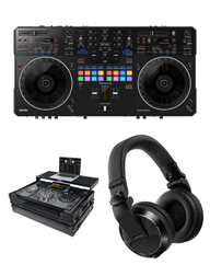 Pioneer DJ DDJ-REV5 + ProX XS-XDJRX3WLTBL Flight Case + HDJ-X7 Headphones Bundle