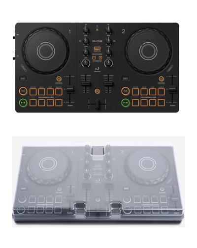 AlphaTheta DDJ-FLX2 + Decksaver DSLE-PC-DDJFLX2 Cover Bundle