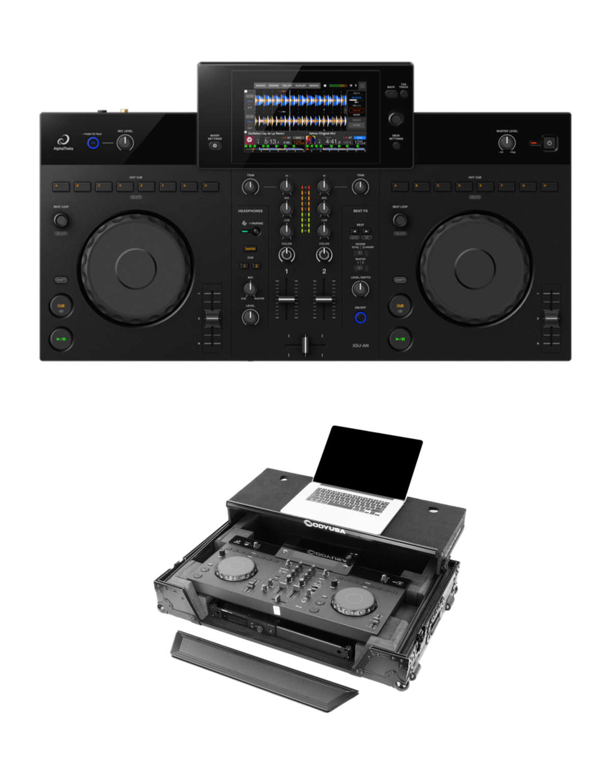 AlphaTheta XDJ-AN + Odyssey FZGSXDJANW1BL Flight Case Bundle
