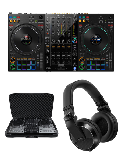 Pioneer DJ DDJ-FLX10 + Odyssey BMFLX10 Soft Case + Pioneer DJ HDJ-X7 Headphones Bundle