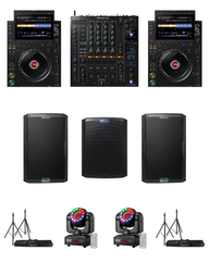 AlphaTheta CDJ-3000X Gig Ready Bundle: 2x CDJ-3000X, DJM-A9, Alto TS415 x2, TS18S, Odyssey LTS2X2B x2, JMAZ Crazy Beam 40 Fusion x2