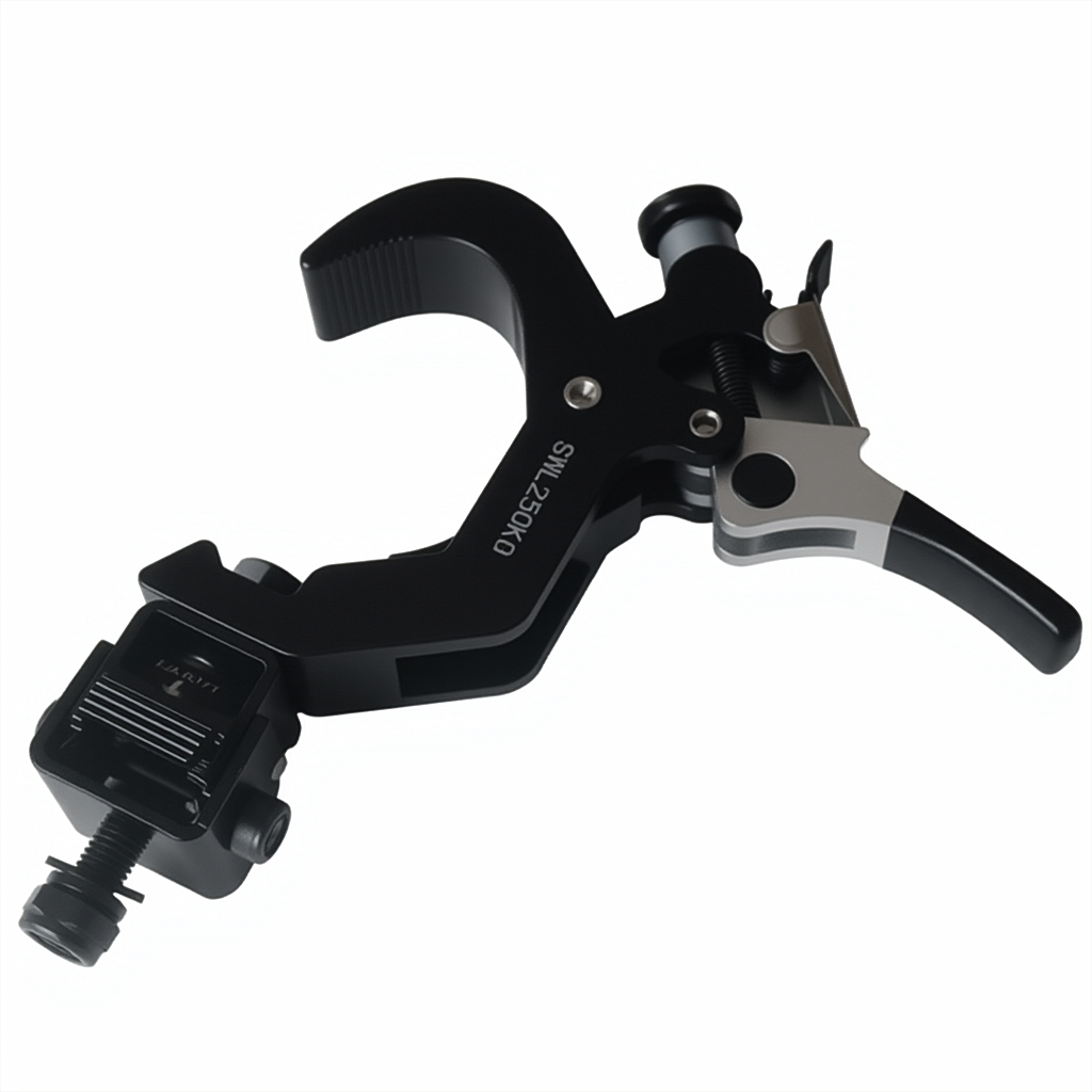 ProX 4 Quick 90º Folding XPress Trigger Truss Clamp Clamp Moving Head Adapters with Quick Press Trigger Truss 2 in. Black Finish