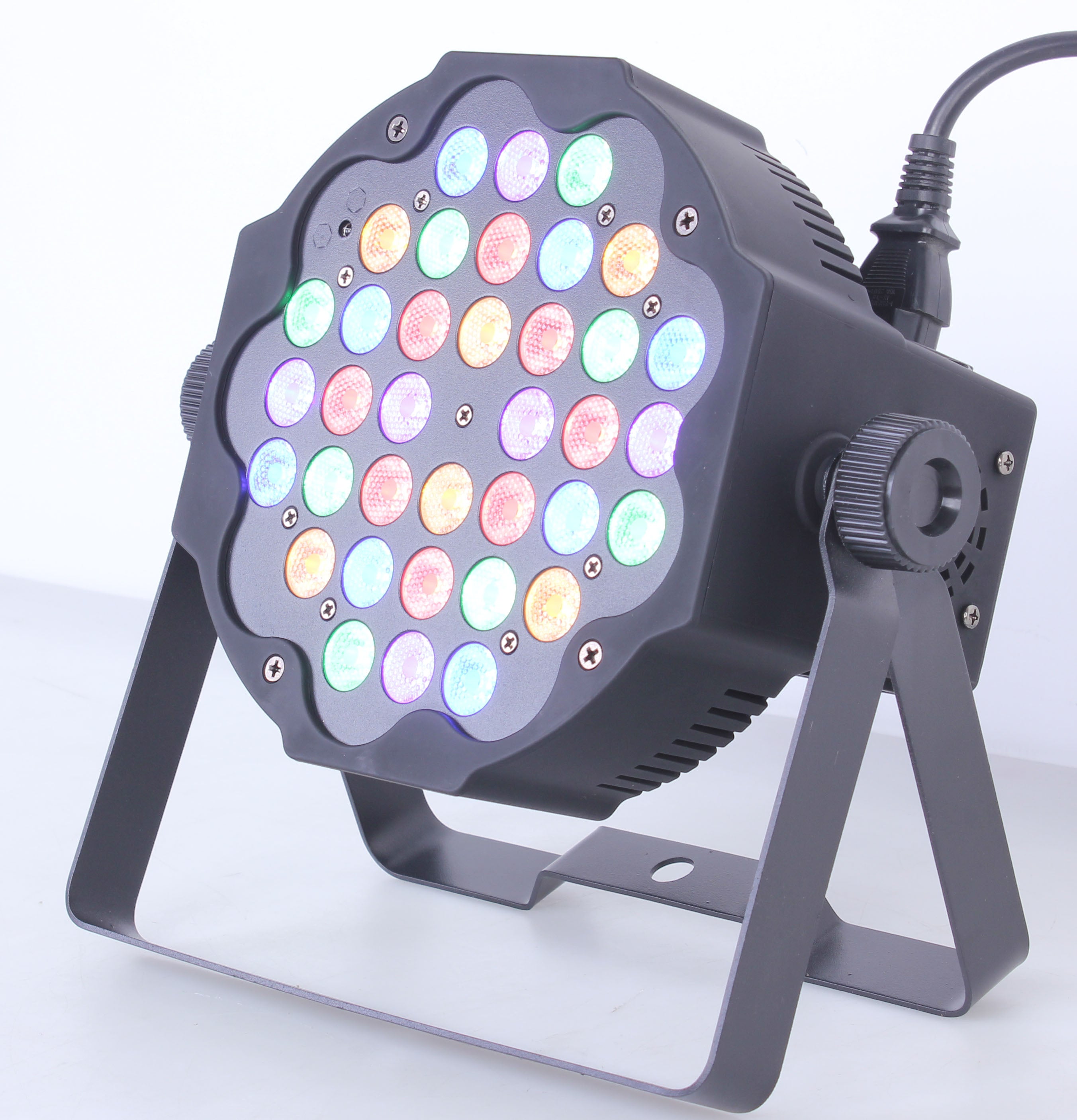 ProX Fusion RGBWA Par 36x 1W LED Slim Par Black Housing